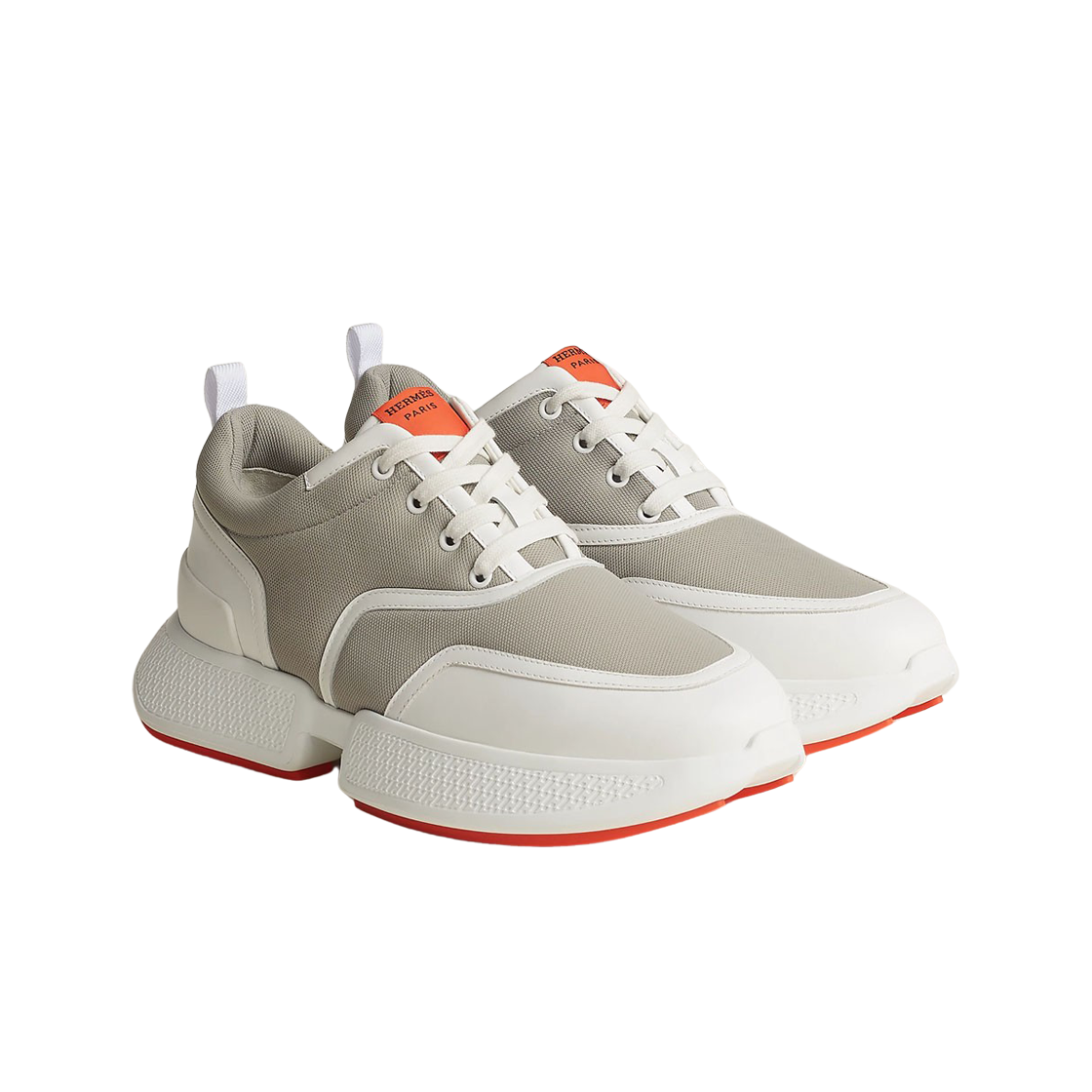 에르메스 기가 스니커즈 메쉬 고트스킨 카프스킨 & 그리 블랑(Hermes Giga Sneakers Mesh Goatskin Calfskin & Gris Blanc) - 2
