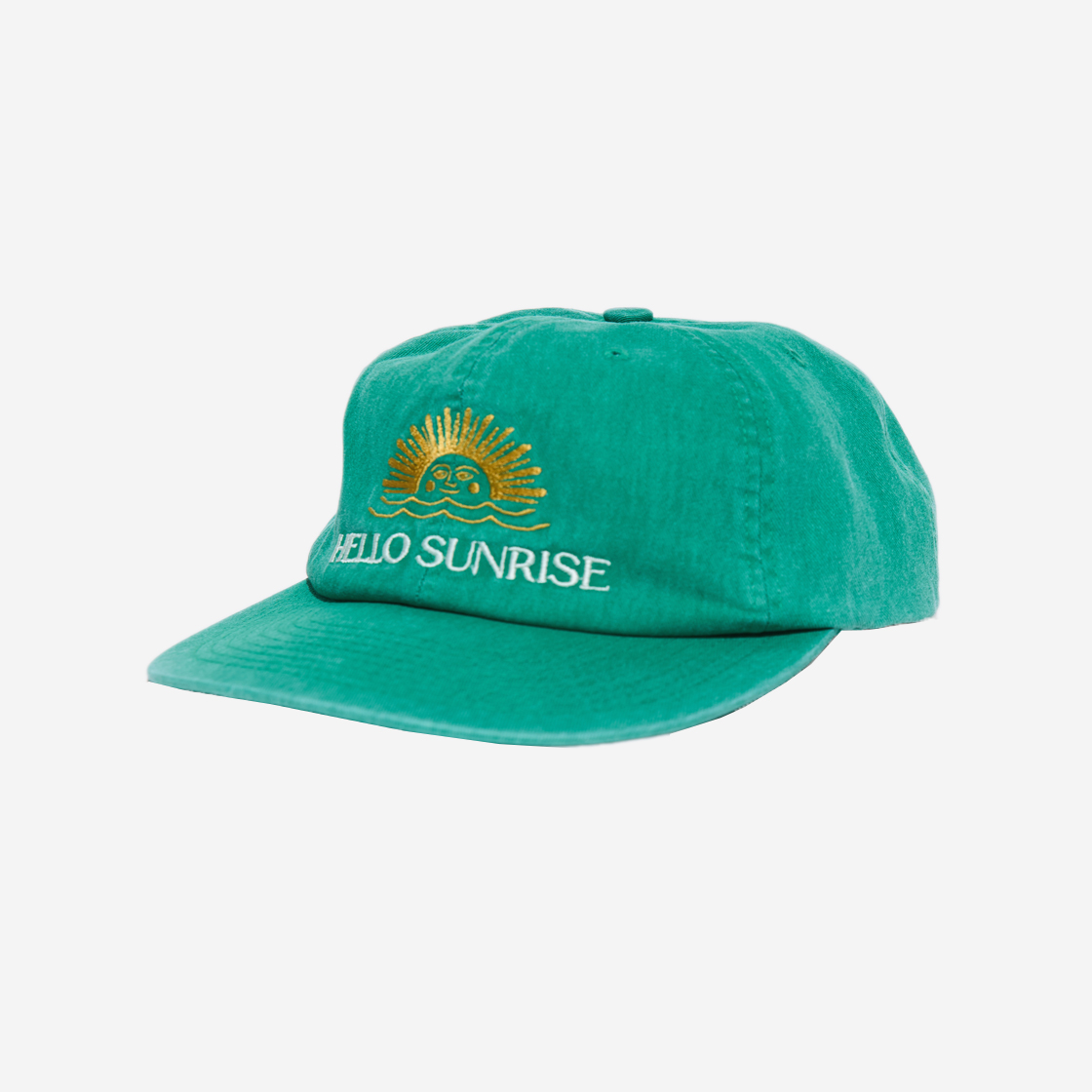 헬로선라이즈 워시드 투톤로고 6패널 캡 그린(Hello Sunrise Washed Two Tone Logo 6Panel Cap Green) - 3