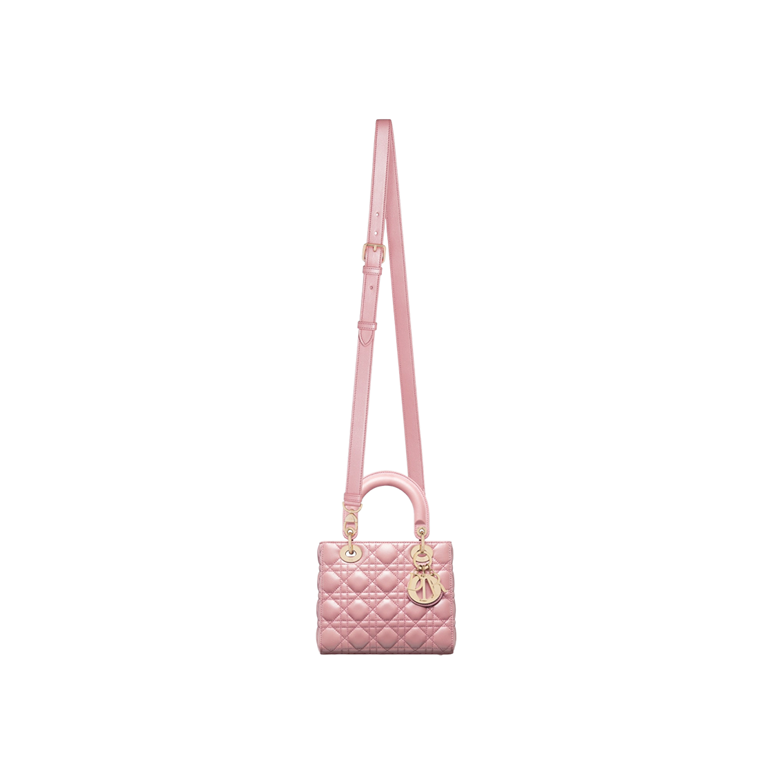 Dior Small Lady Bag Melocoton Pink Pearlescent 상세 이미지 4