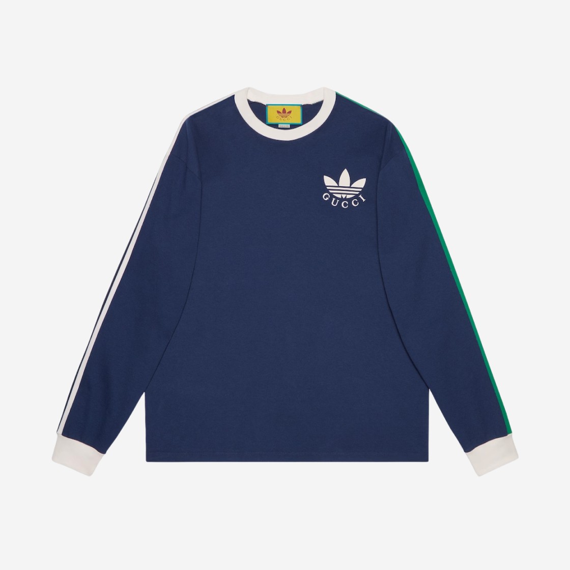 Gucci x Adidas Cotton Jersey T-Shirt Dark Blue 상세 이미지 1