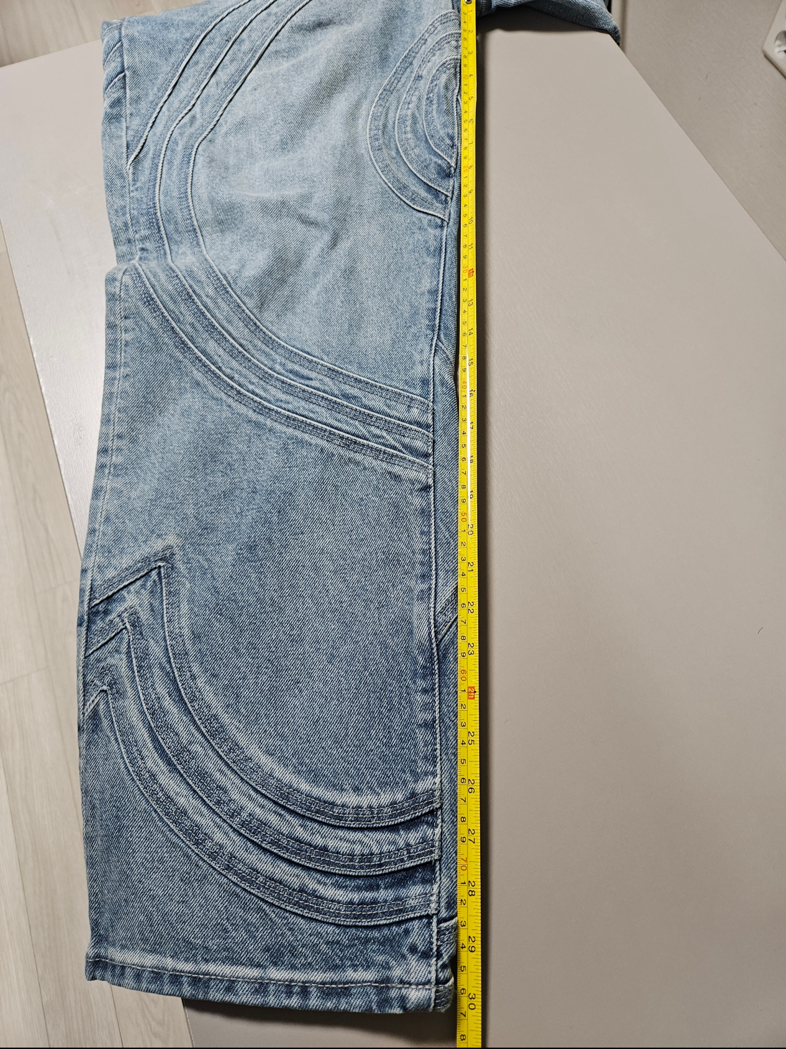 Supreme S Logo Loose Fit Jean Washed Blue - 24SS 착용 스타일 - 3