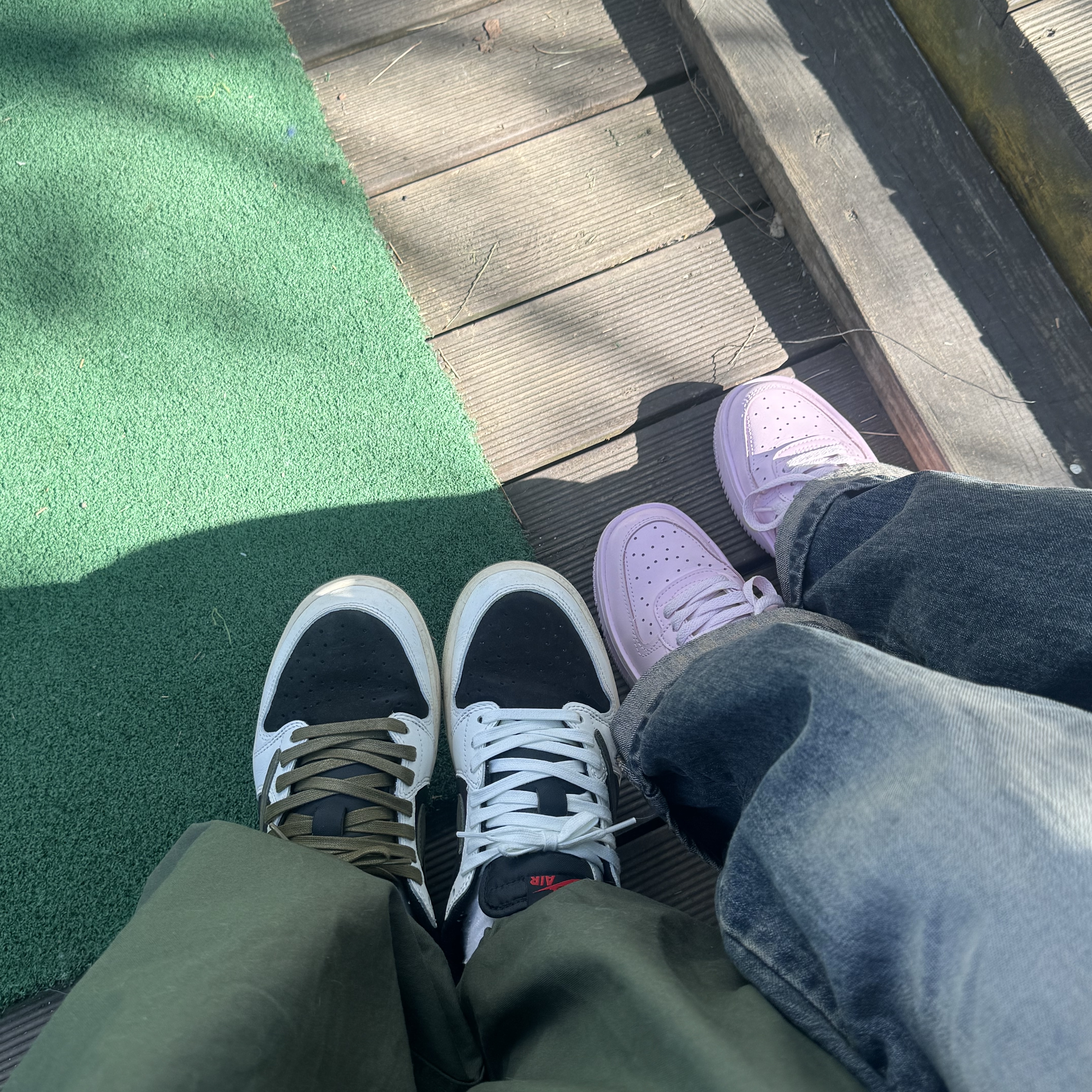 (W) Jordan 1 x Travis Scott Retro Low OG SP Medium Olive 착용 스타일