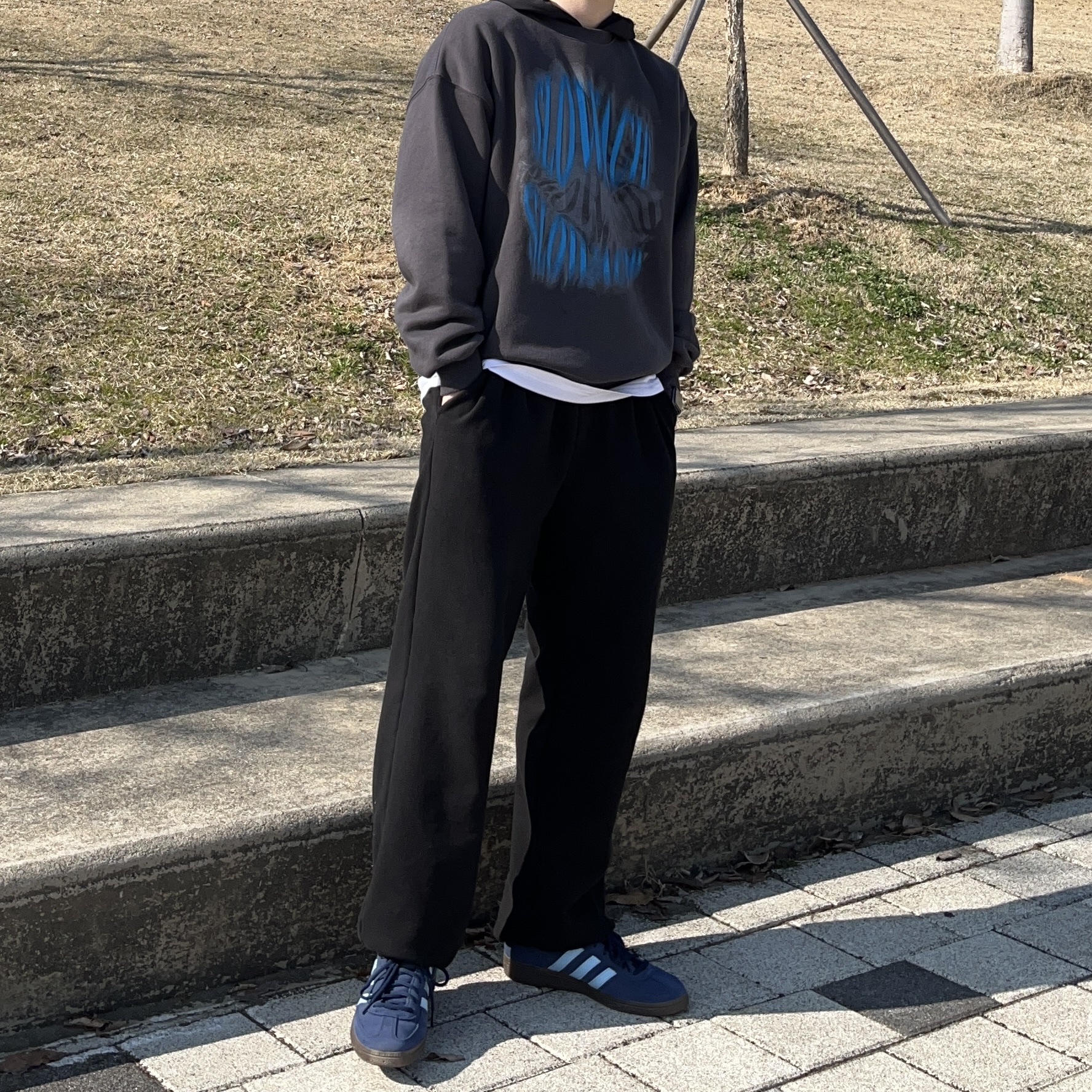 Adidas Spezial Handball Collegiate Navy 착용 스타일