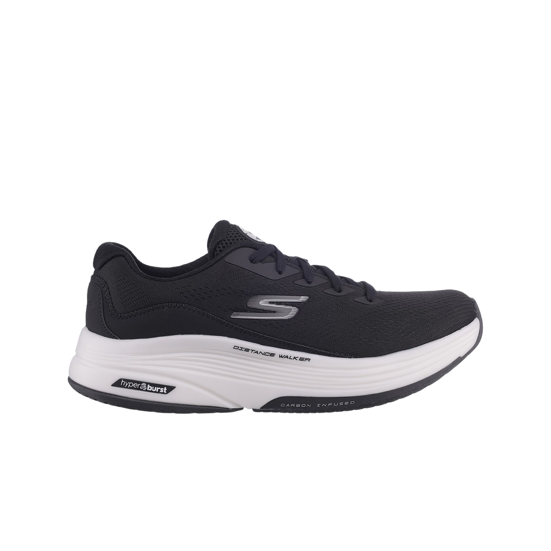 216528-BKW Skechers Go Walk Distance Walker Black White