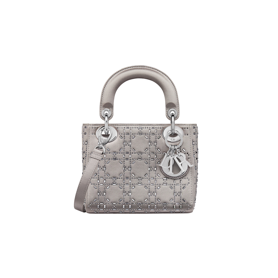 Dior Mini Dior Lady Bag Gray Strass Satin 상세 이미지 1