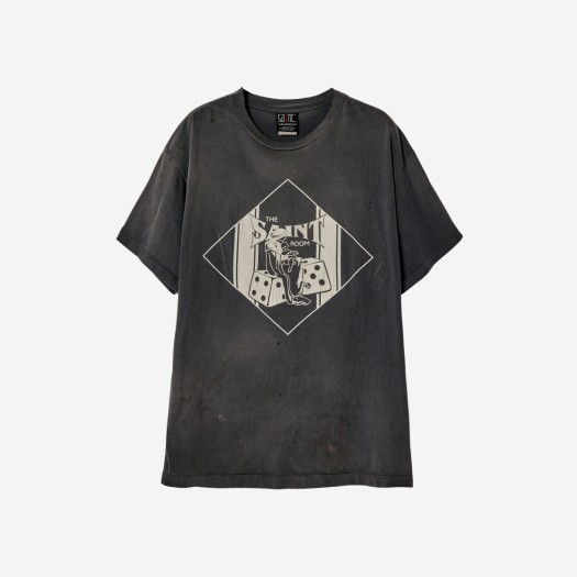 세인트 마이클 x 셔머 아카데미 룸 숏슬리브 티셔츠 블랙 - 22FW