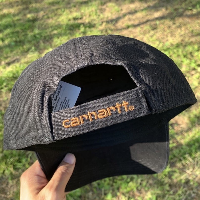 Carhartt Canvas Cap Black 착용 스타일 - 4