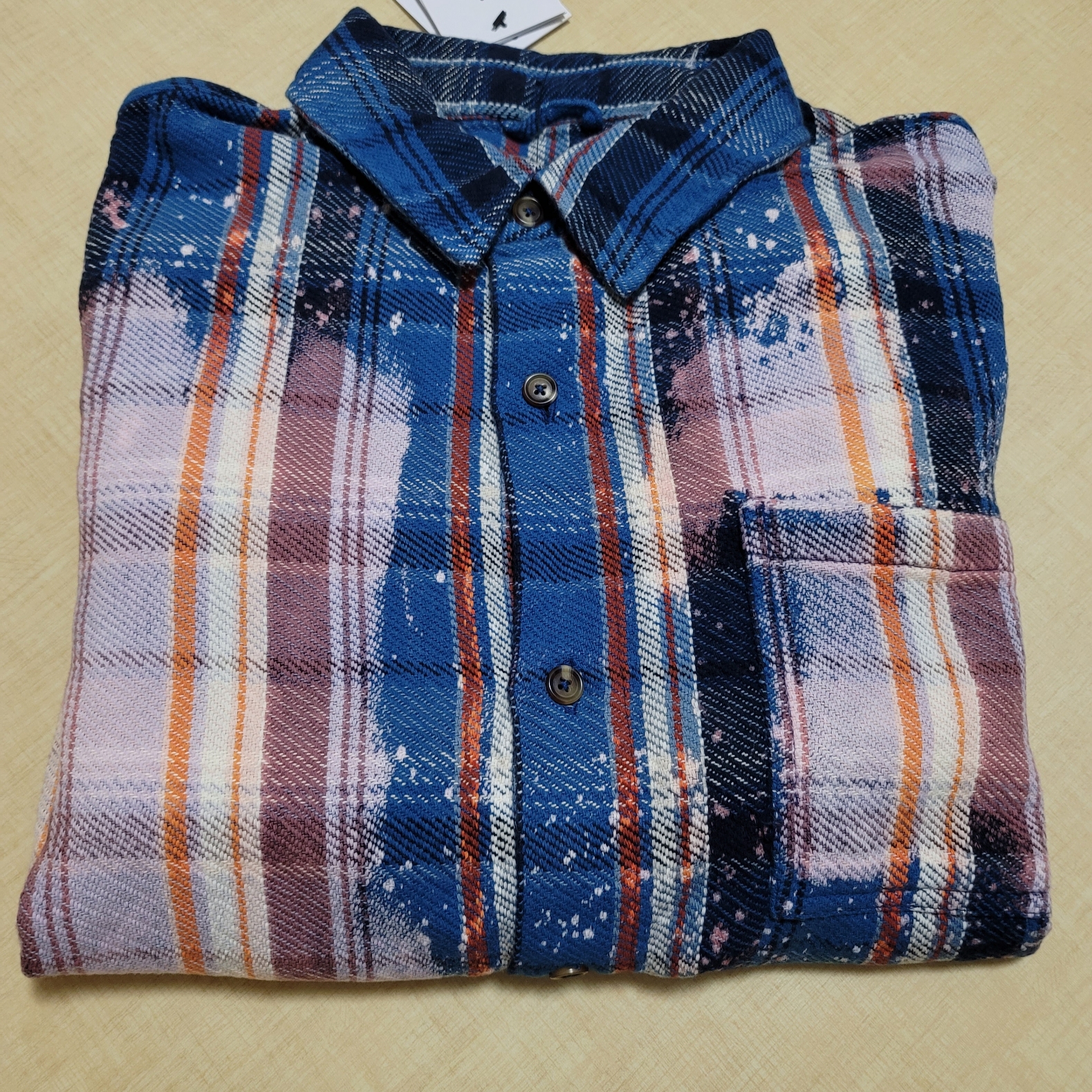 Jordan x Awake NY Flannel Shirt Blackened Blue (FQ5453-498) 착용 스타일 - 2
