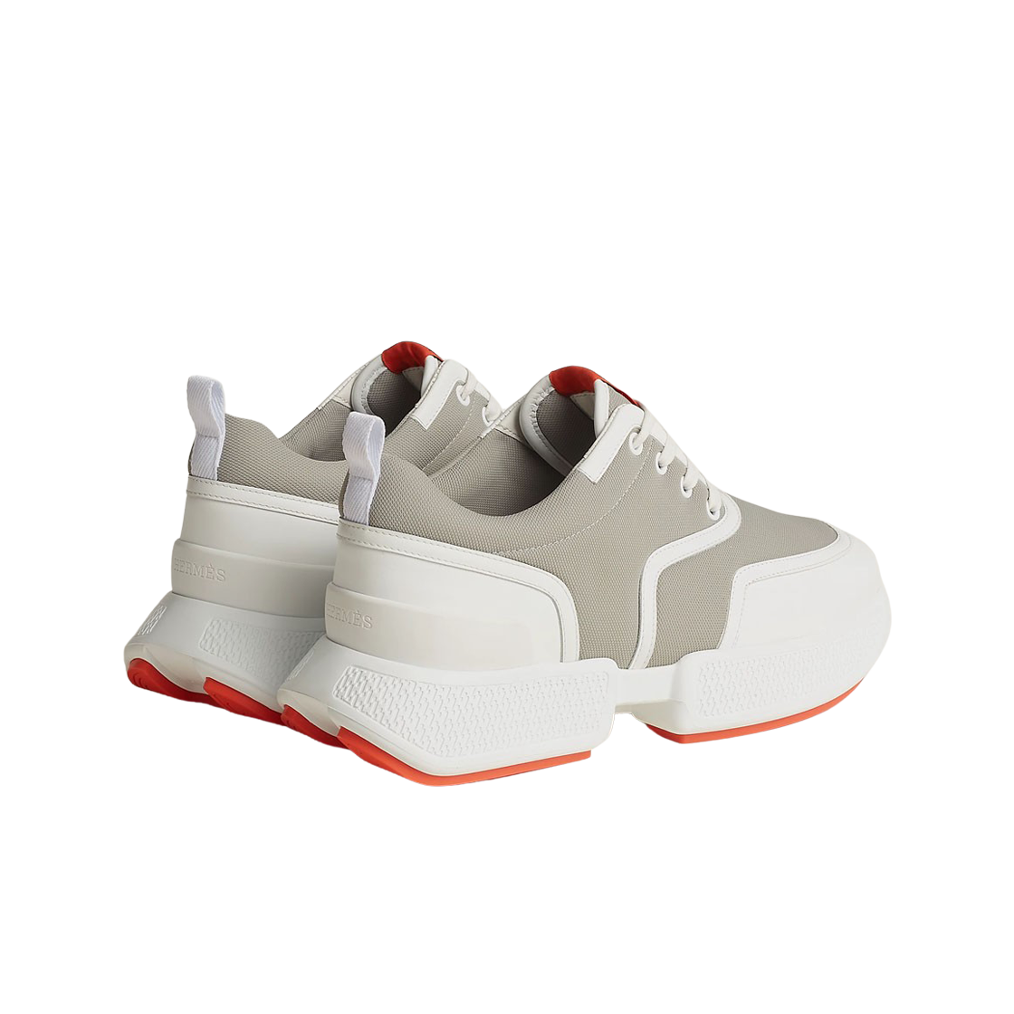 에르메스 기가 스니커즈 메쉬 고트스킨 카프스킨 & 그리 블랑(Hermes Giga Sneakers Mesh Goatskin Calfskin & Gris Blanc) - 3