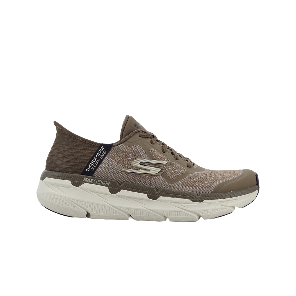 220313-TPE Skechers Max Cushioning Premier Slip-Ins Taupe