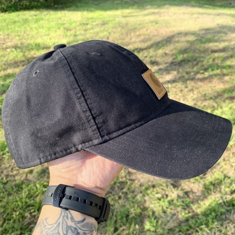 Carhartt Canvas Cap Black 착용 스타일 - 2