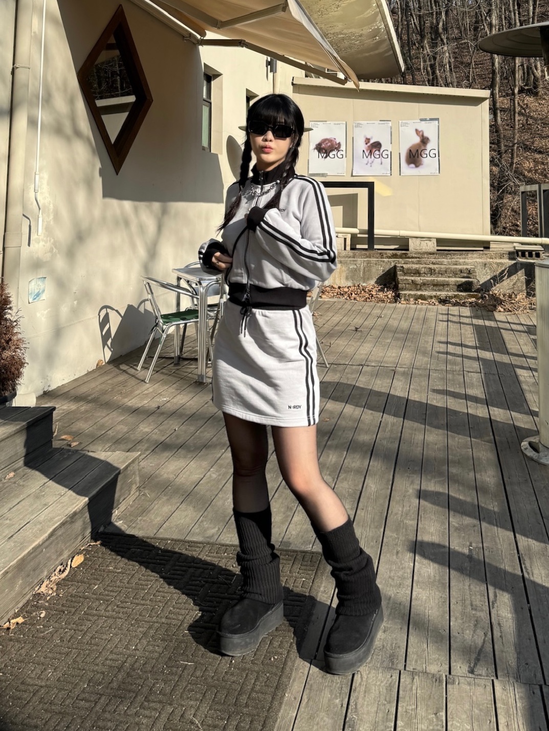 Sentiments No.391 Necklace Silver, (W) UGG Classic Mini Platform Boots Black 착용 스타일 - 8