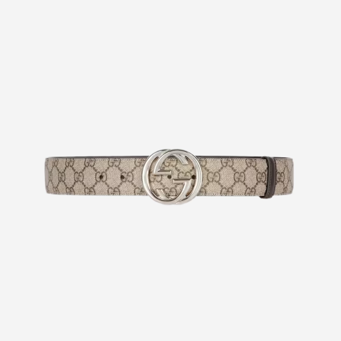 Gucci Belt with Interlocking G Buckle Beige Ebony GG Supreme 상세 이미지 1