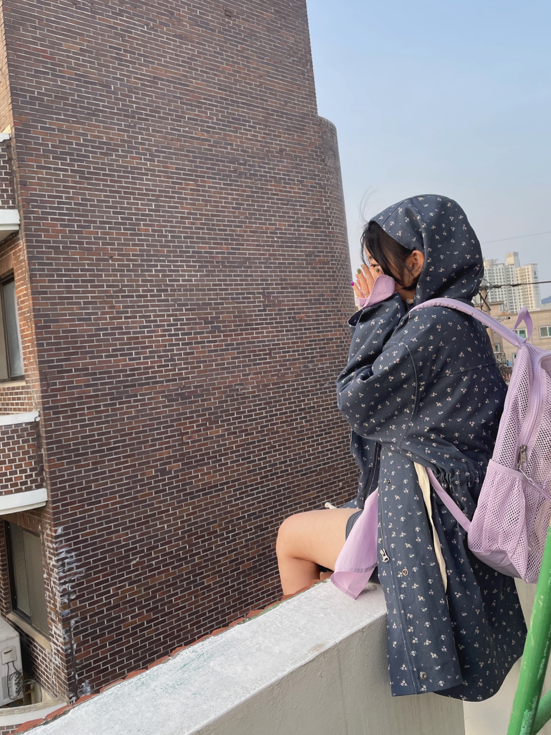 Jansport Mesh Pack Eco Backpack Pastel Lilac, (W) Nike Daybreak Coconut Milk Green 착용 스타일 - 2