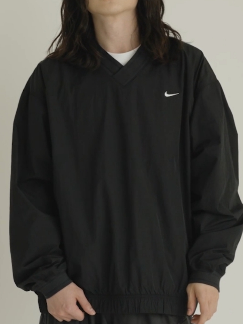 Nike Solo Swoosh Windshirt Black White - Asia 착용 스타일 - 4