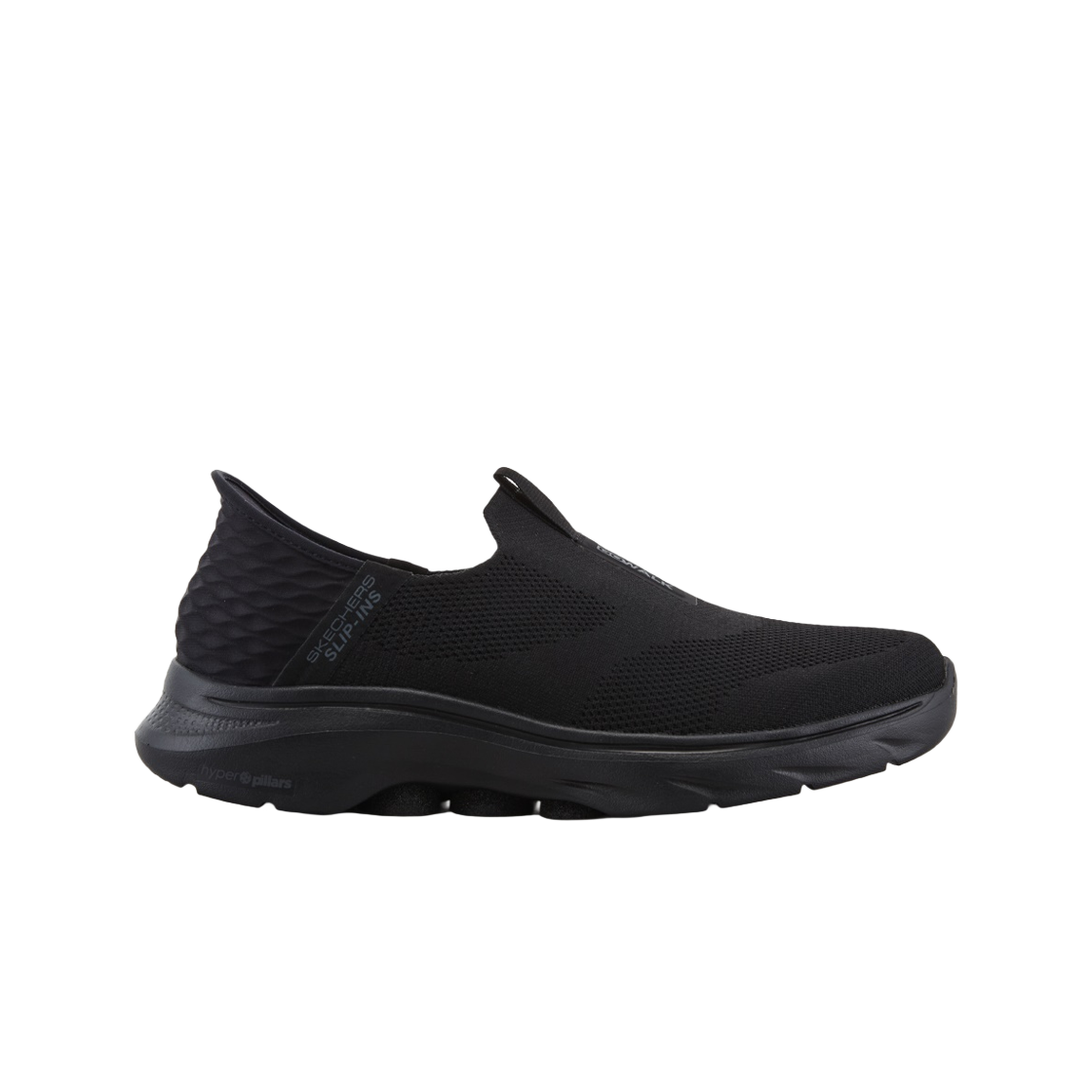 스케쳐스 고워크 7 슬립인스 블랙 - 레귤러(Skechers Go Walk 7 Slip-Ins Black - Regular)