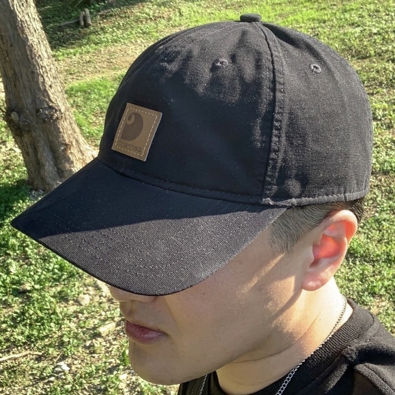 Carhartt Canvas Cap Black 착용 스타일 - 1
