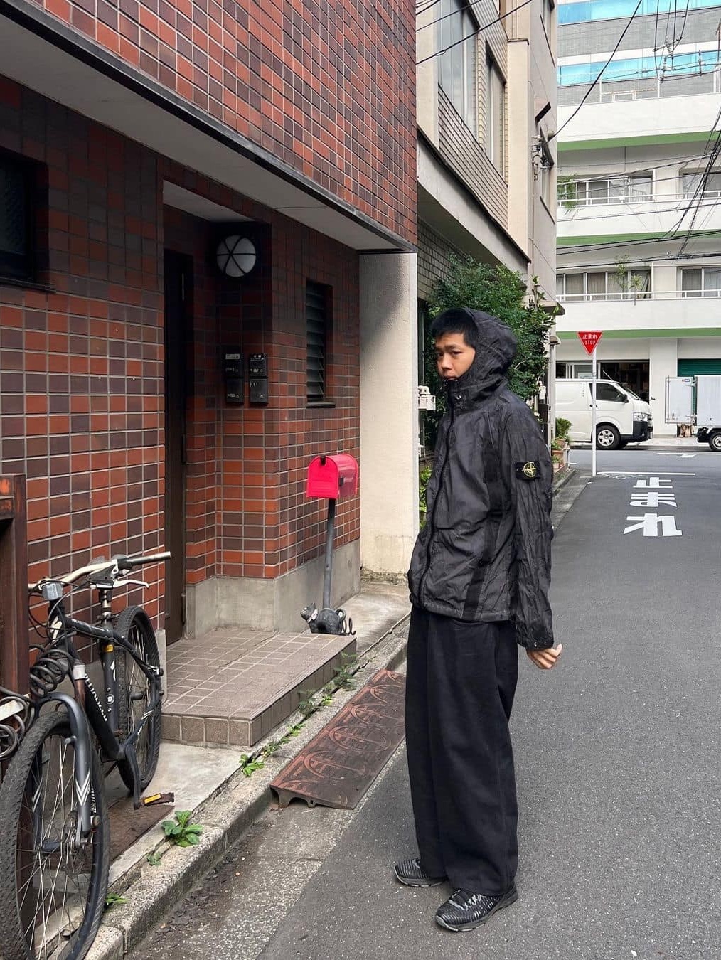 Stone Island 40523 Membrana 3L TC Jacket Navy Blue - 21SS, Stone Island 40223 Membrana 3L TC Garment Dyed Hooded Jacket Avio Blue - 22S 착용 스타일 - 2