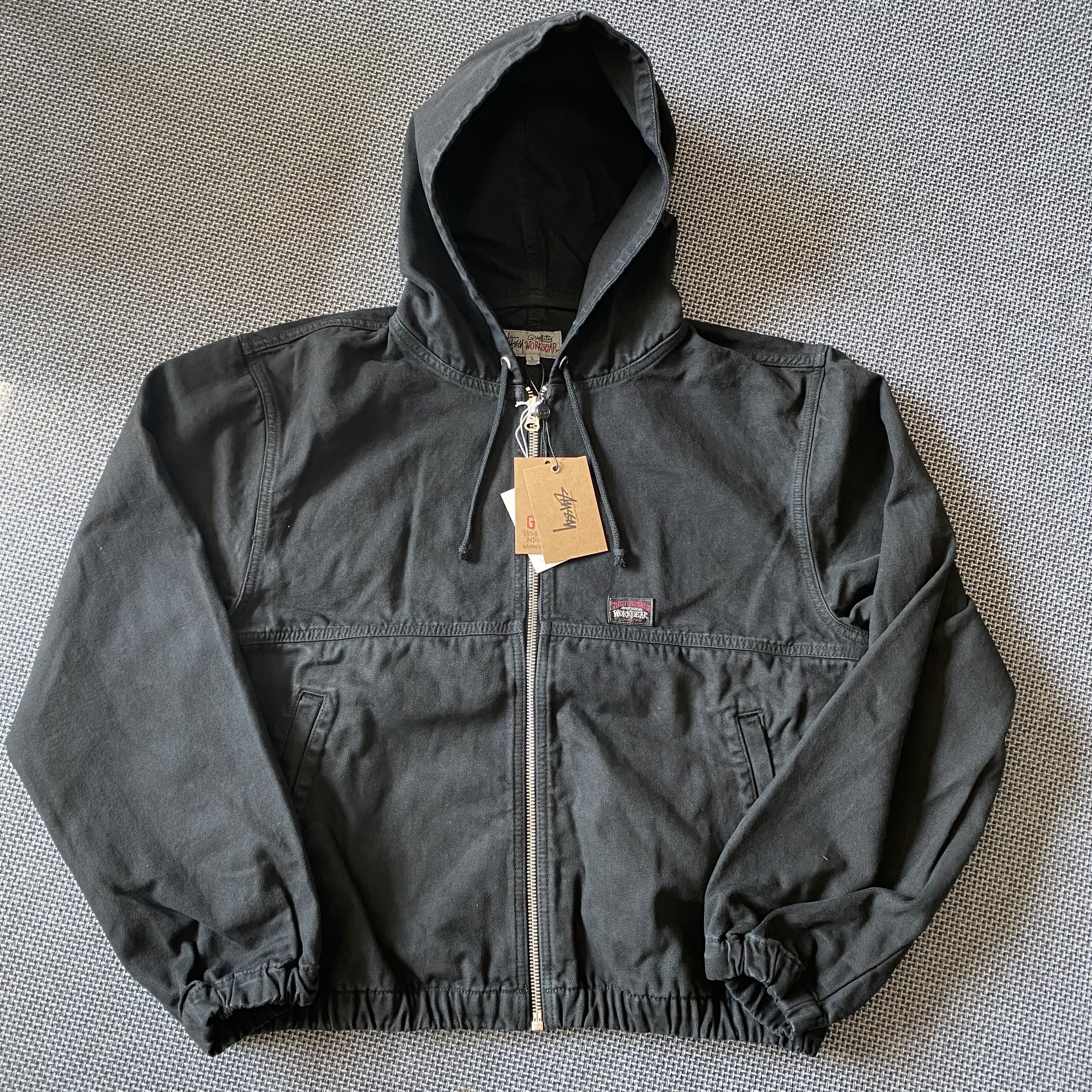Stussy Unlined Canvas Work Jacket Black 착용 스타일