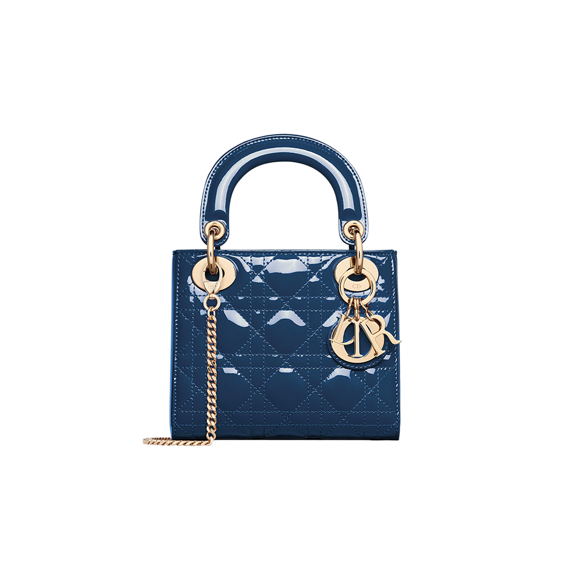 Dior Mini Dior Lady Bag Deep Ocean Blue Patent 상세 이미지 1