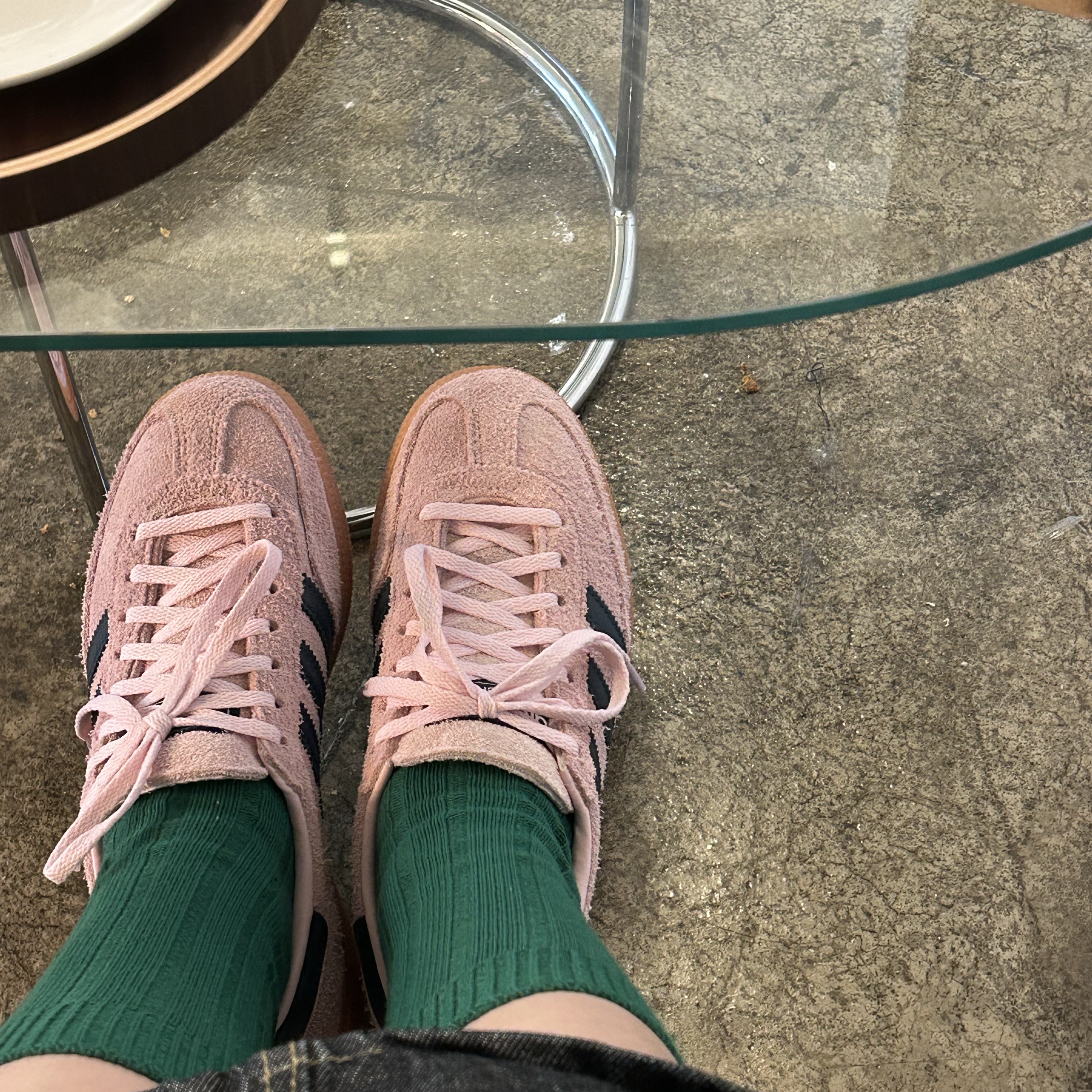 (W) Adidas Spezial Handball Clear Pink 착용 스타일