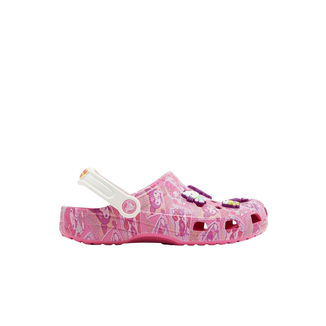 (키즈) 크록스 x 헬로 키티 프렌즈 클래식 클로그 핑크 멀티((Kids) Crocs x Hello Kitty Friends Classic Clog Pink Multi) - 1