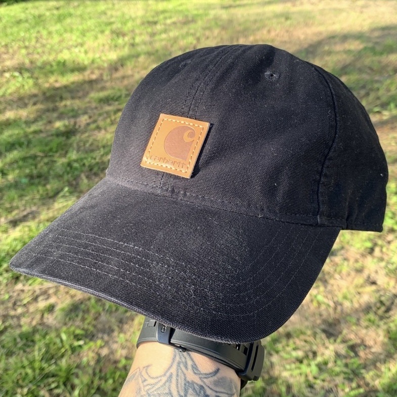 Carhartt Canvas Cap Black 착용 스타일 - 3