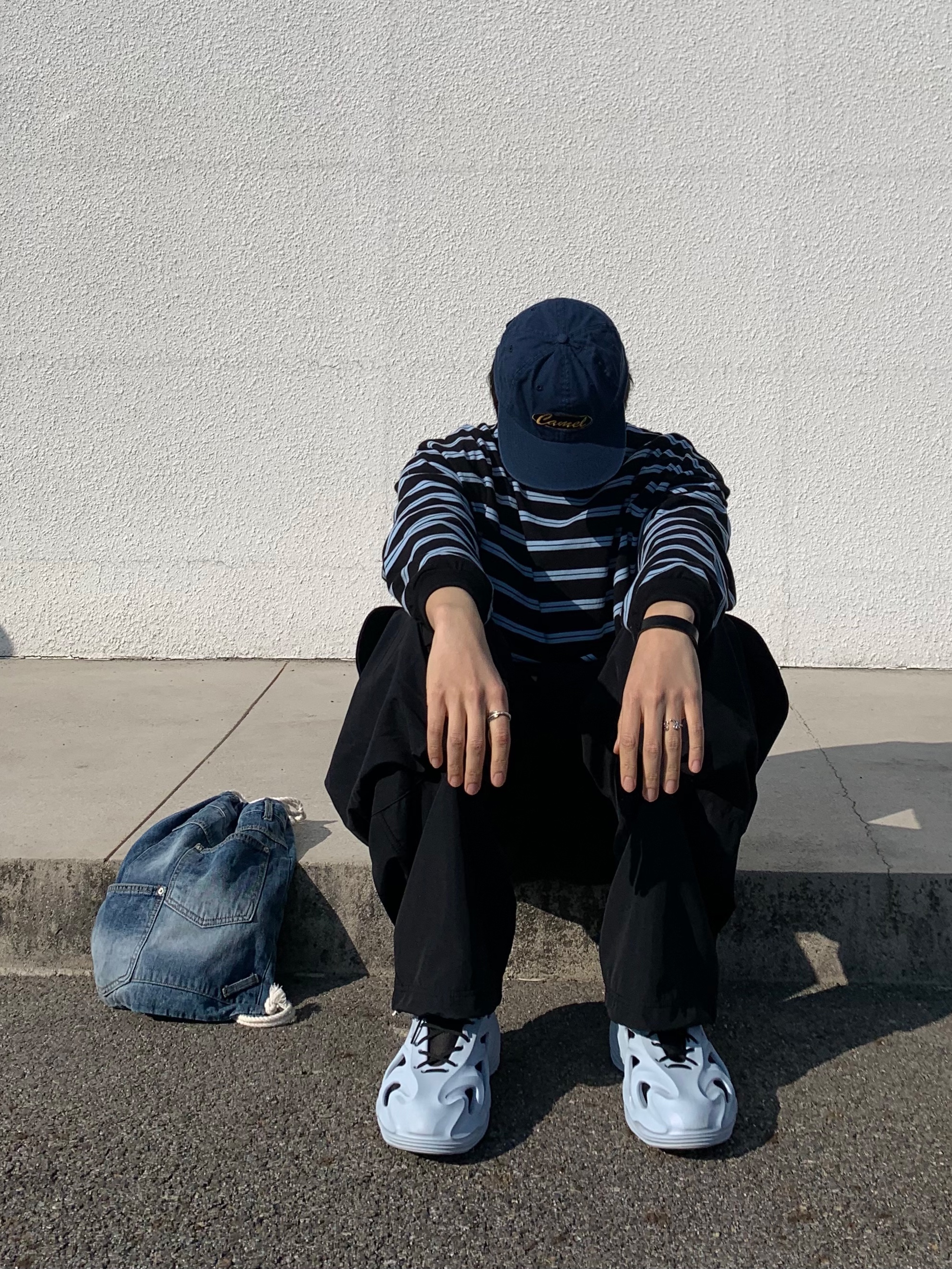 Adidas Adifom Q Halo Blue 착용 스타일 - 2