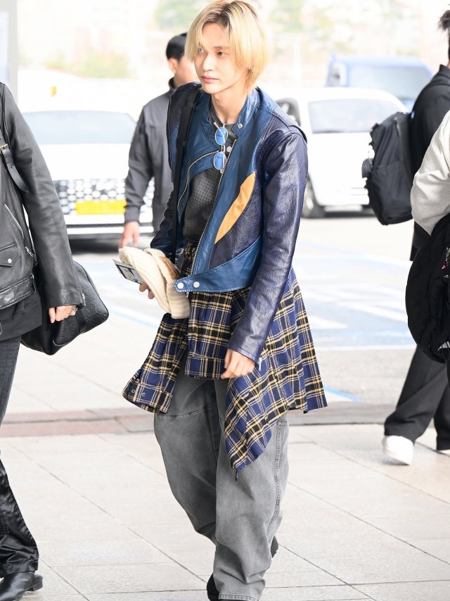 Amomento Drawstring Denim Pants Charcoal, Undercover UP2C4405-1 Shirts Red Check 착용 스타일 - 1