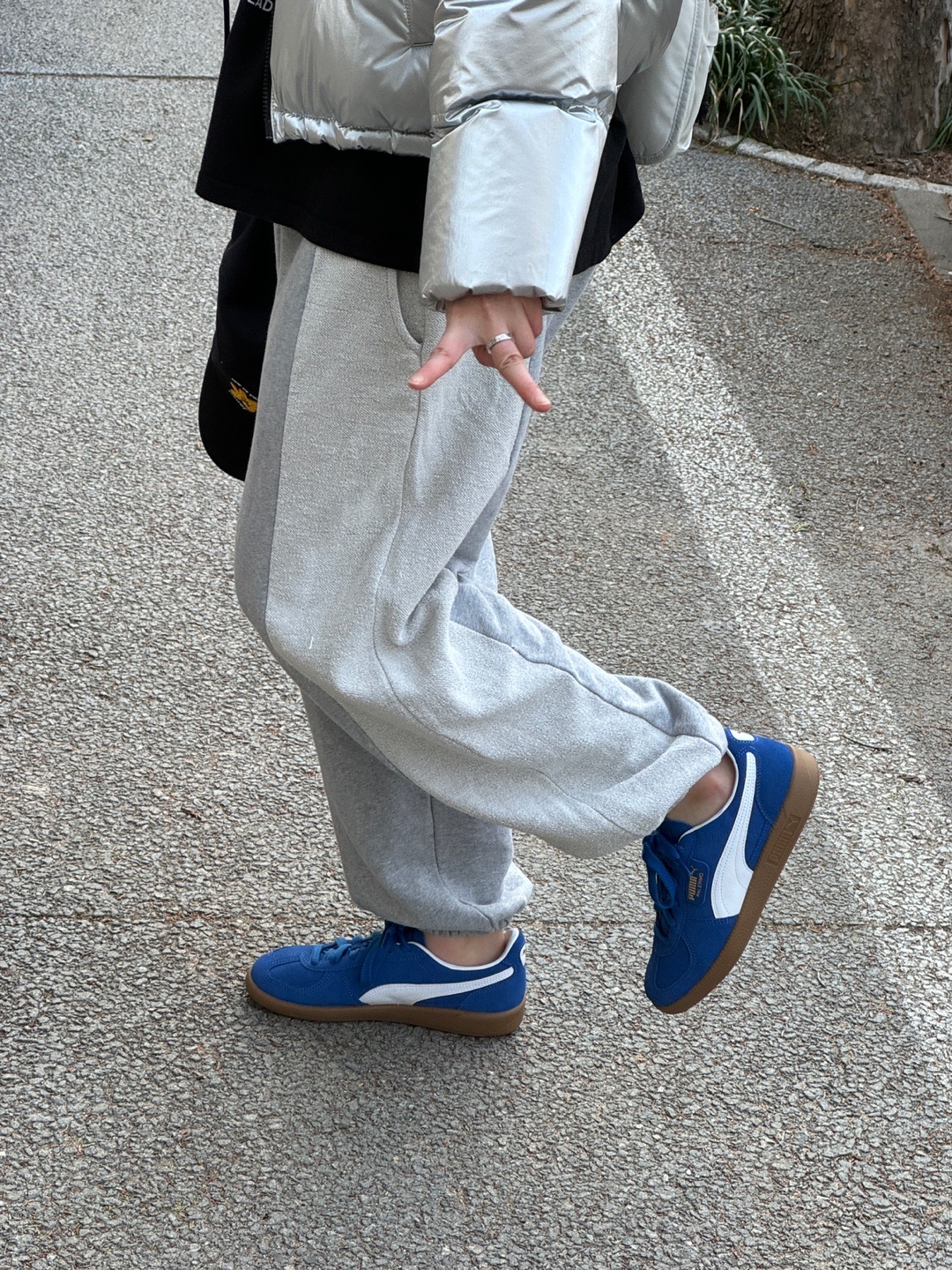 Puma Palermo Cobalt Glaze White 착용 스타일
