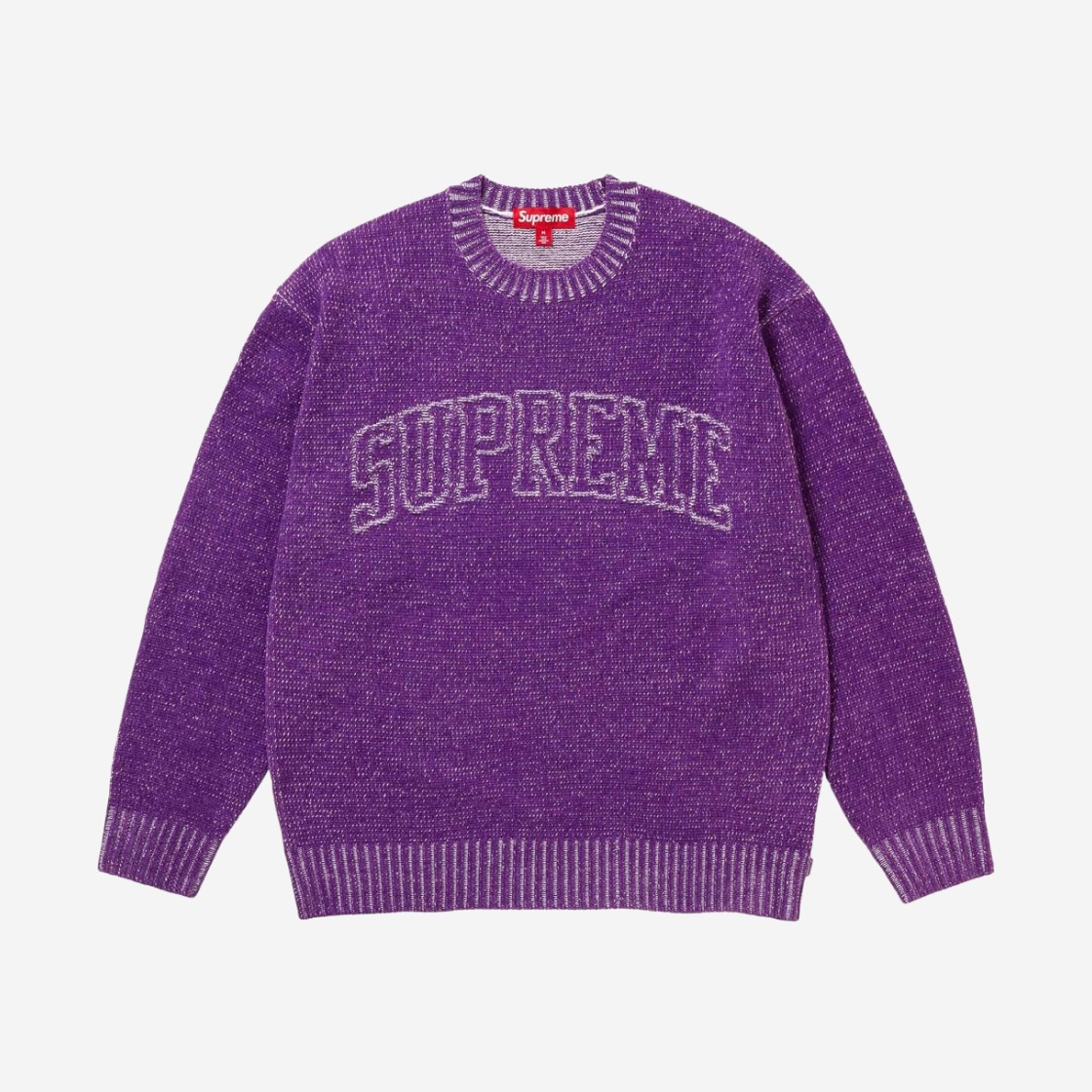 Supreme Contrast Arc Sweater Purple - 24SS 상세 이미지 1