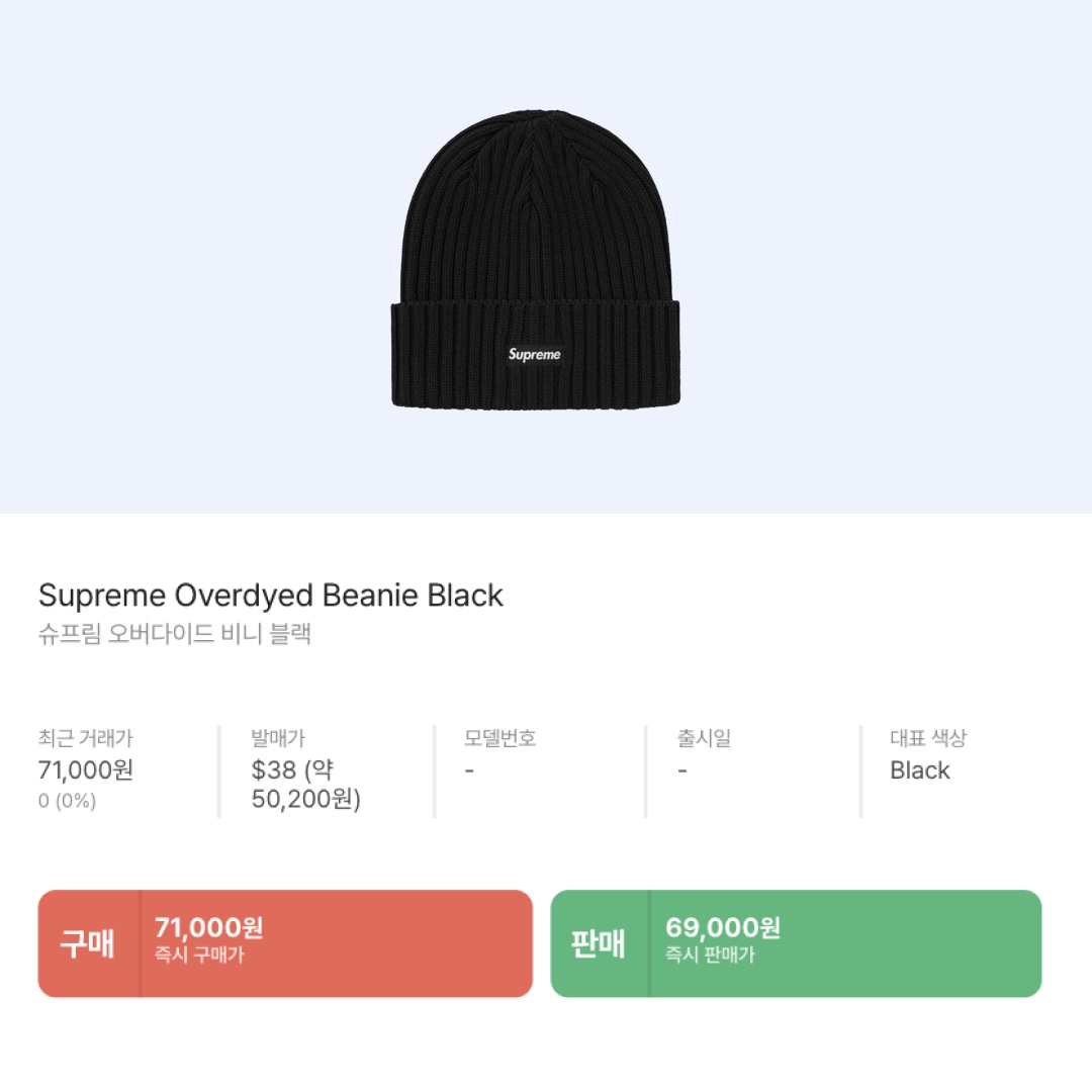 Supreme Overdyed Beanie Black 착용 스타일 - 2