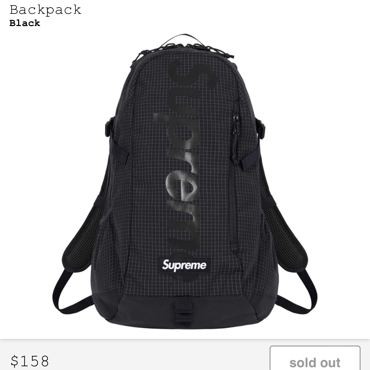 Supreme Backpack Black - 24SS 착용 스타일 - 3
