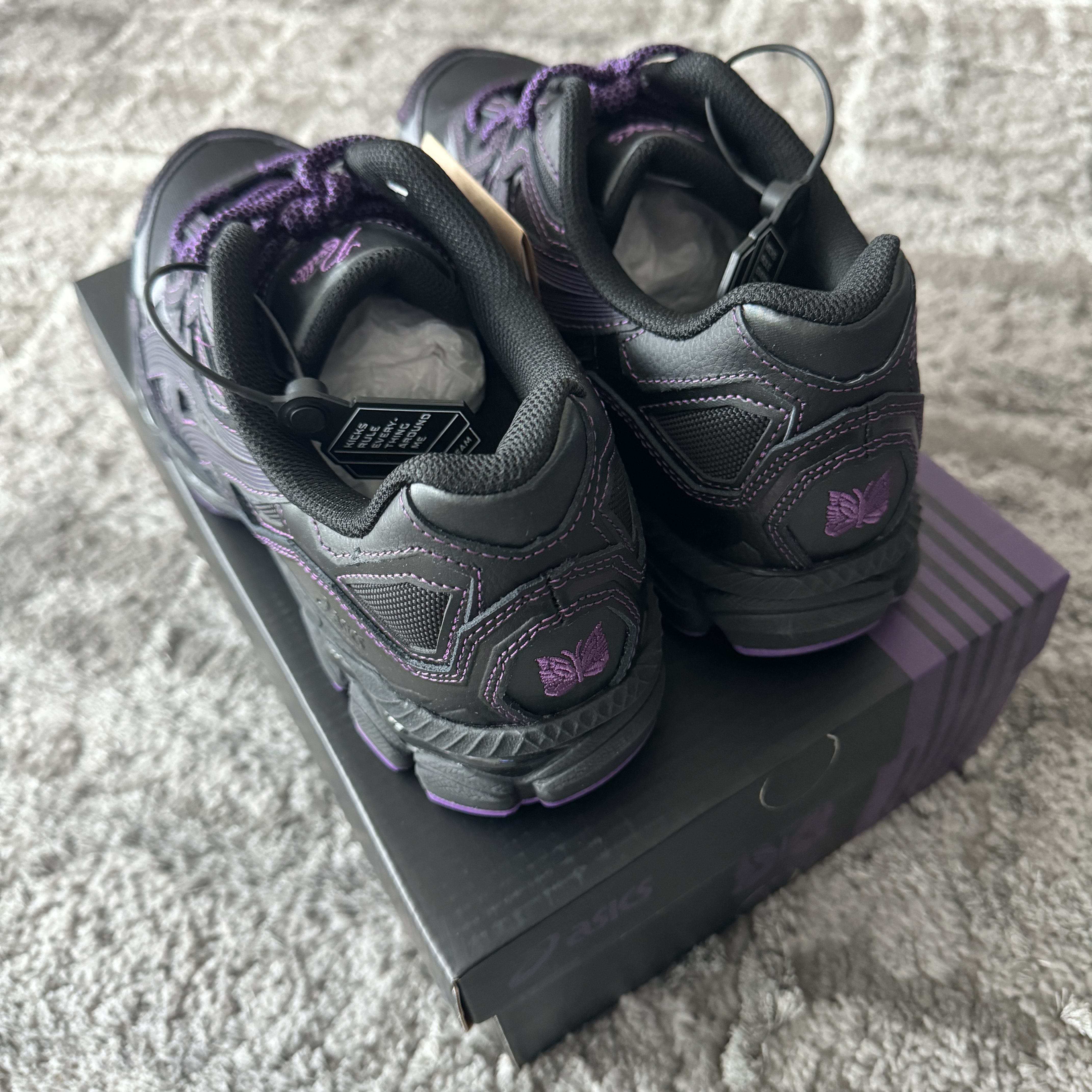Asics x Needles Gel-NYC Black Purple 착용 스타일 - 1