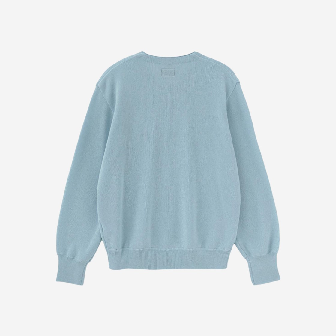 Heritage Floss Crest Merino Wool V-Neck Sky Blue 상세 이미지 2