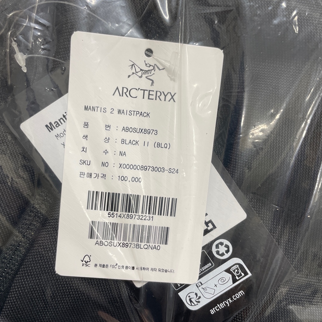 Arc'teryx Mantis 2 Waistpack Black II 착용 스타일