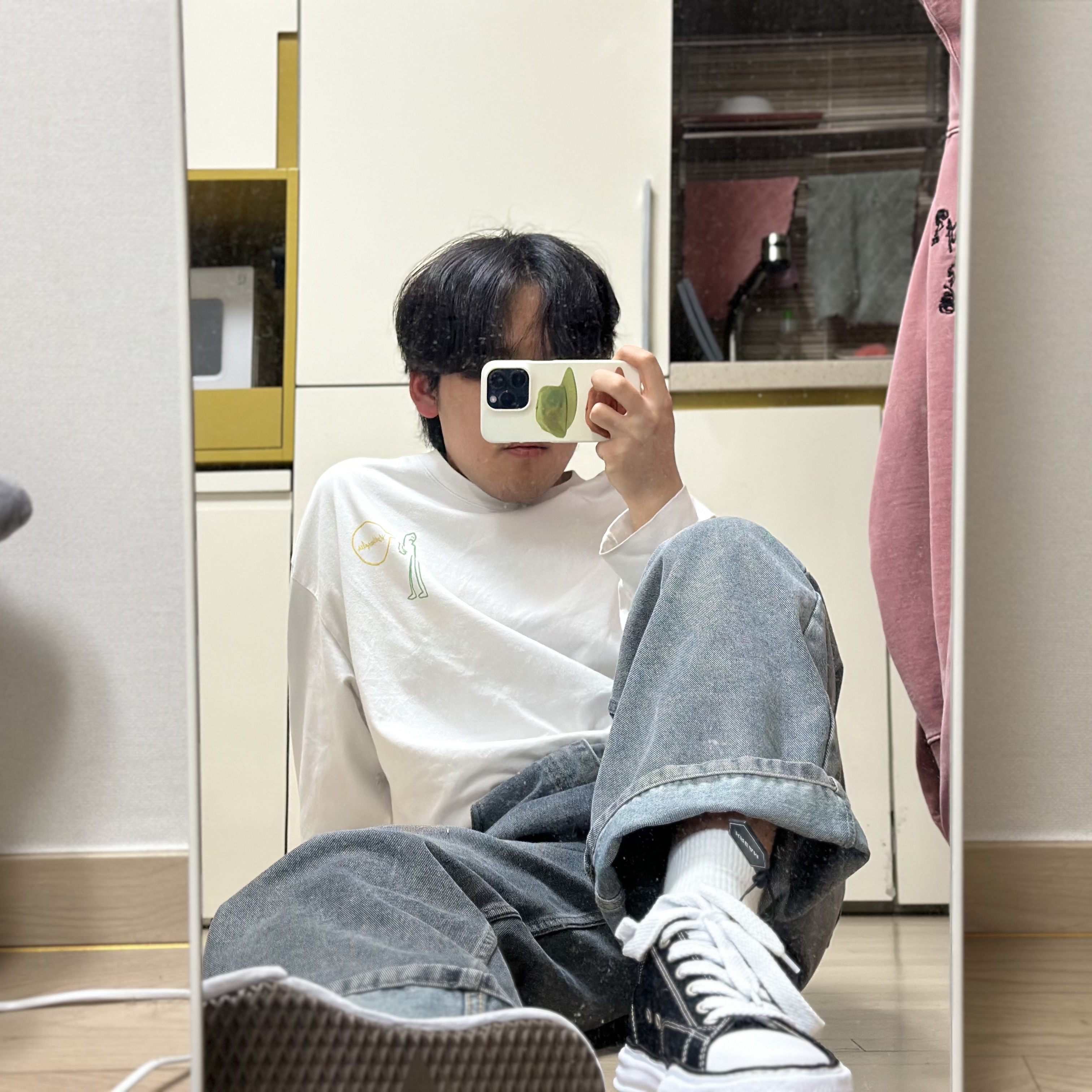Maison Mihara Yasuhiro Peterson OG Sole Canvas Low Sneakers Black 착용 스타일