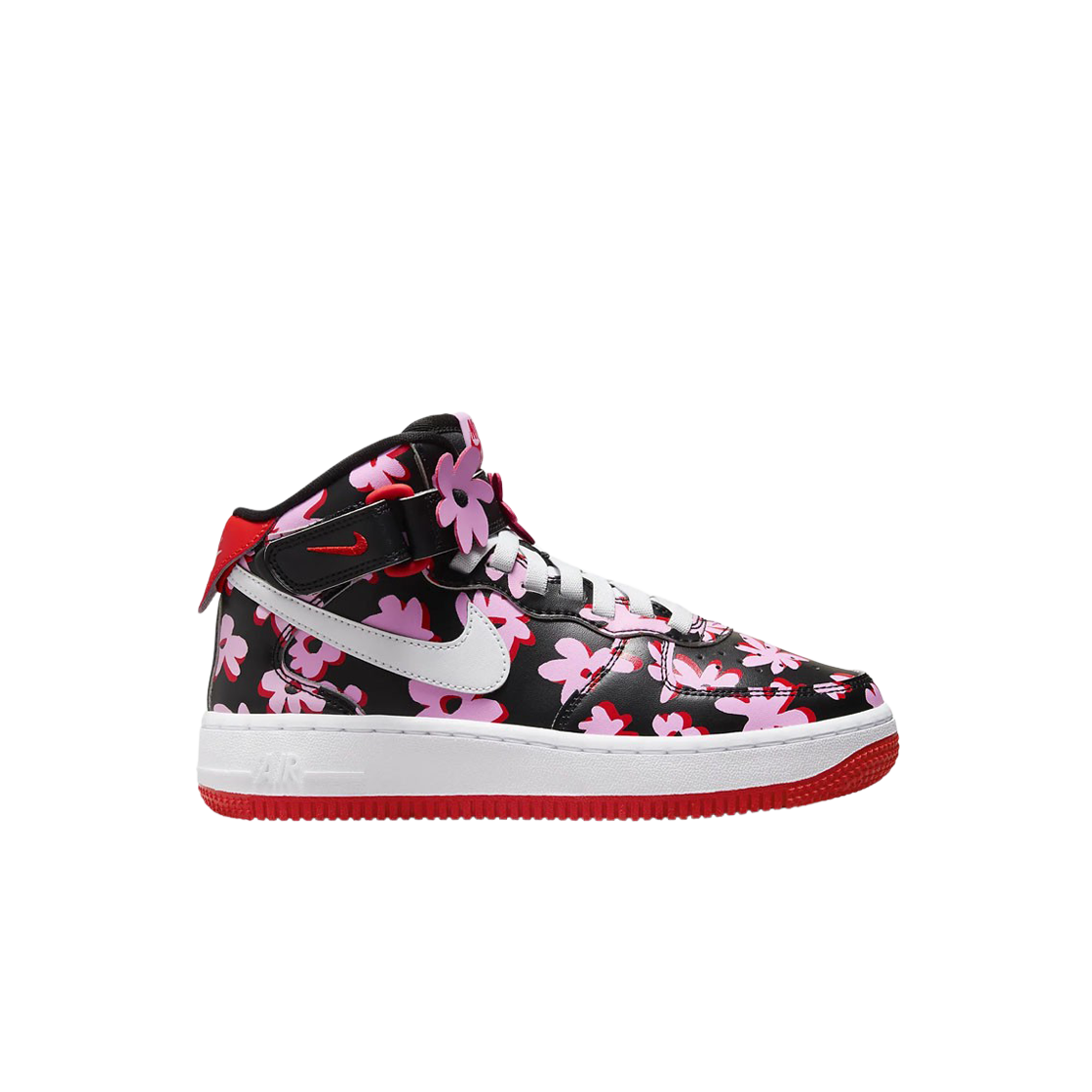 (GS) 나이키 에어포스 1 미드 이지온 SE 블랙 핑크 라이즈((GS) Nike Air Force 1 Mid EasyOn SE Black Pink Rise) - 1