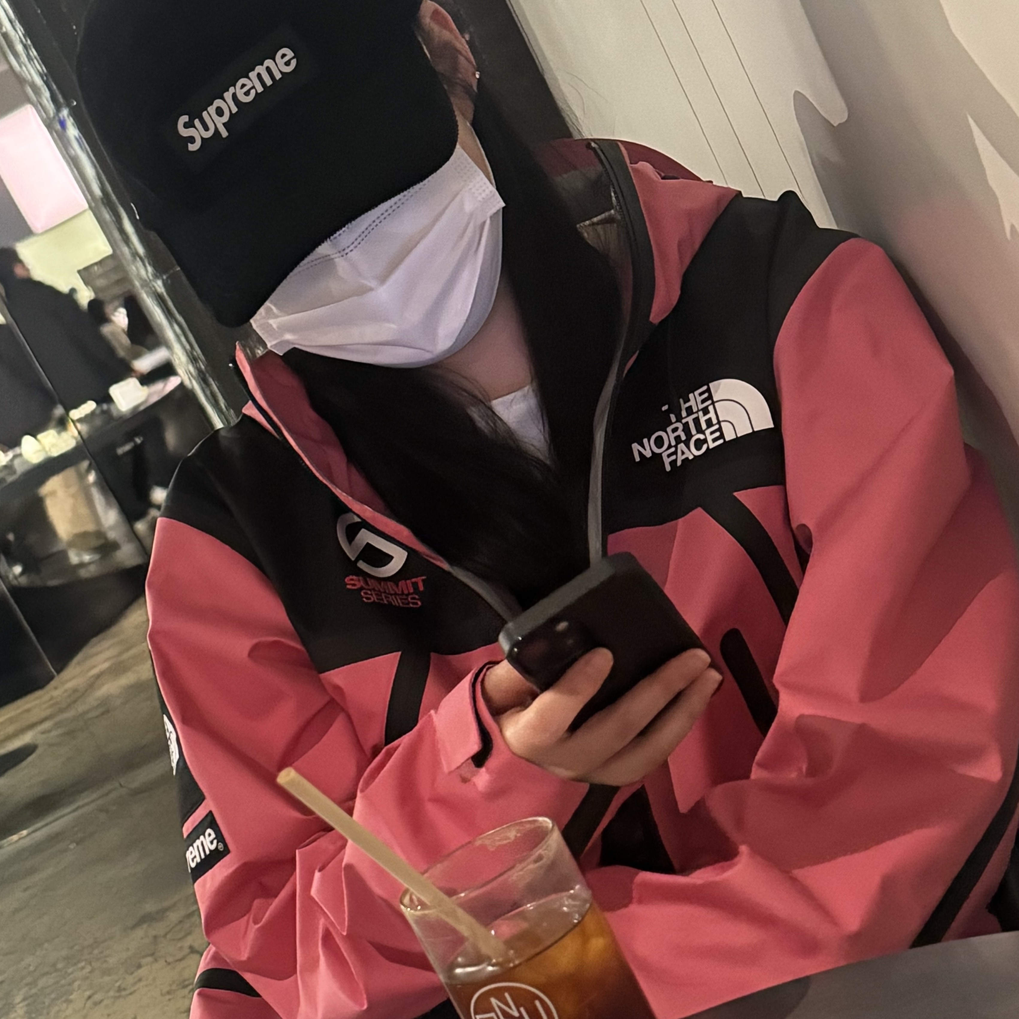 Supreme x The North Face Summit Series Outer Tape Seam Jacket Pink - 21SS, Supreme Gore-Tex Corduroy Camp Cap Black - 21FW 착용 스타일
