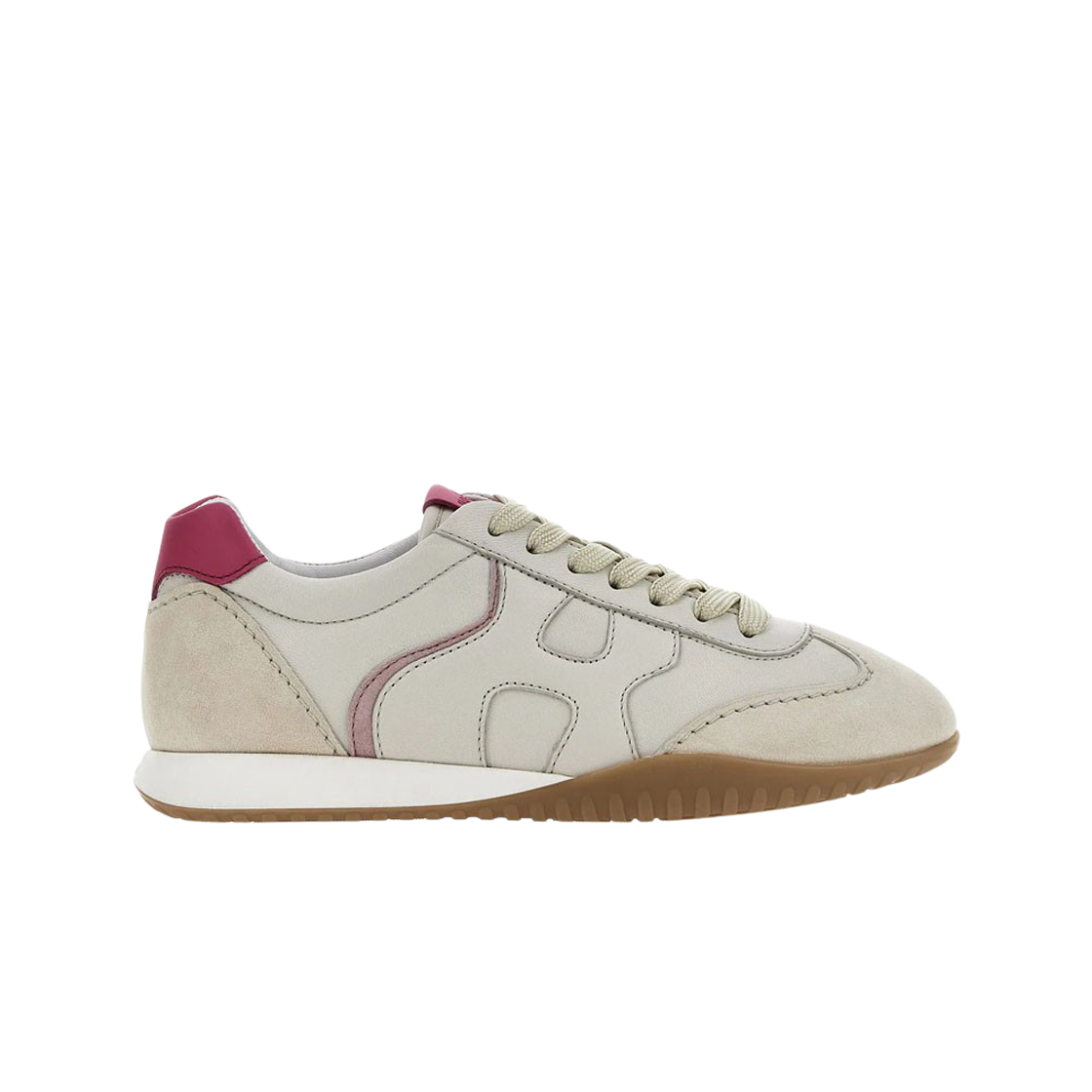 (W) 호건 올림피아 Z 스니커즈 화이트 아이보리 핑크((W) Hogan Olympia Z Sneakers White Ivory Pink)
