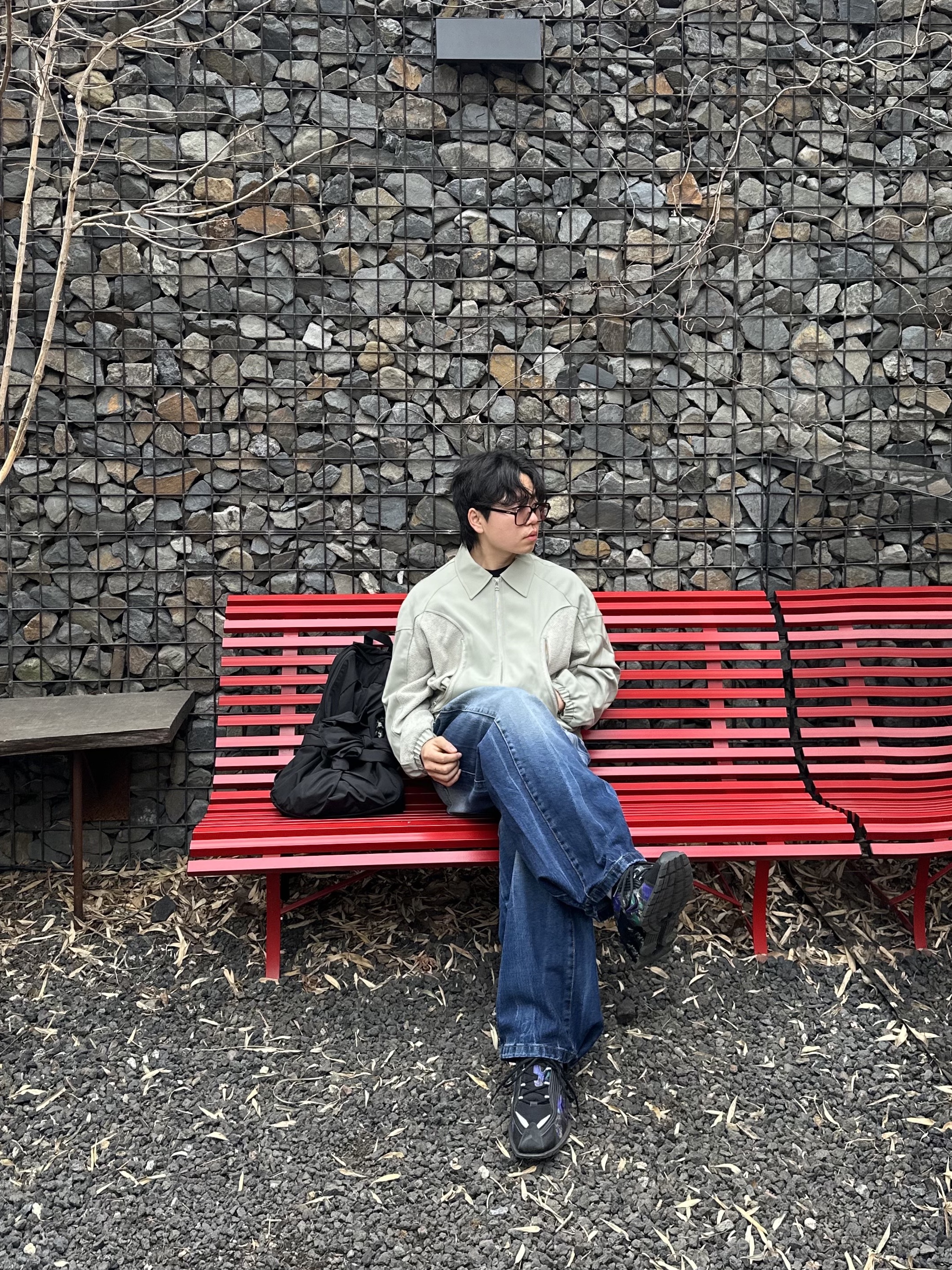 Typing Mistake Double Pocket Blouson Mint, Nike x Martine Rose Shox MR4 Black Multi 착용 스타일 - 6