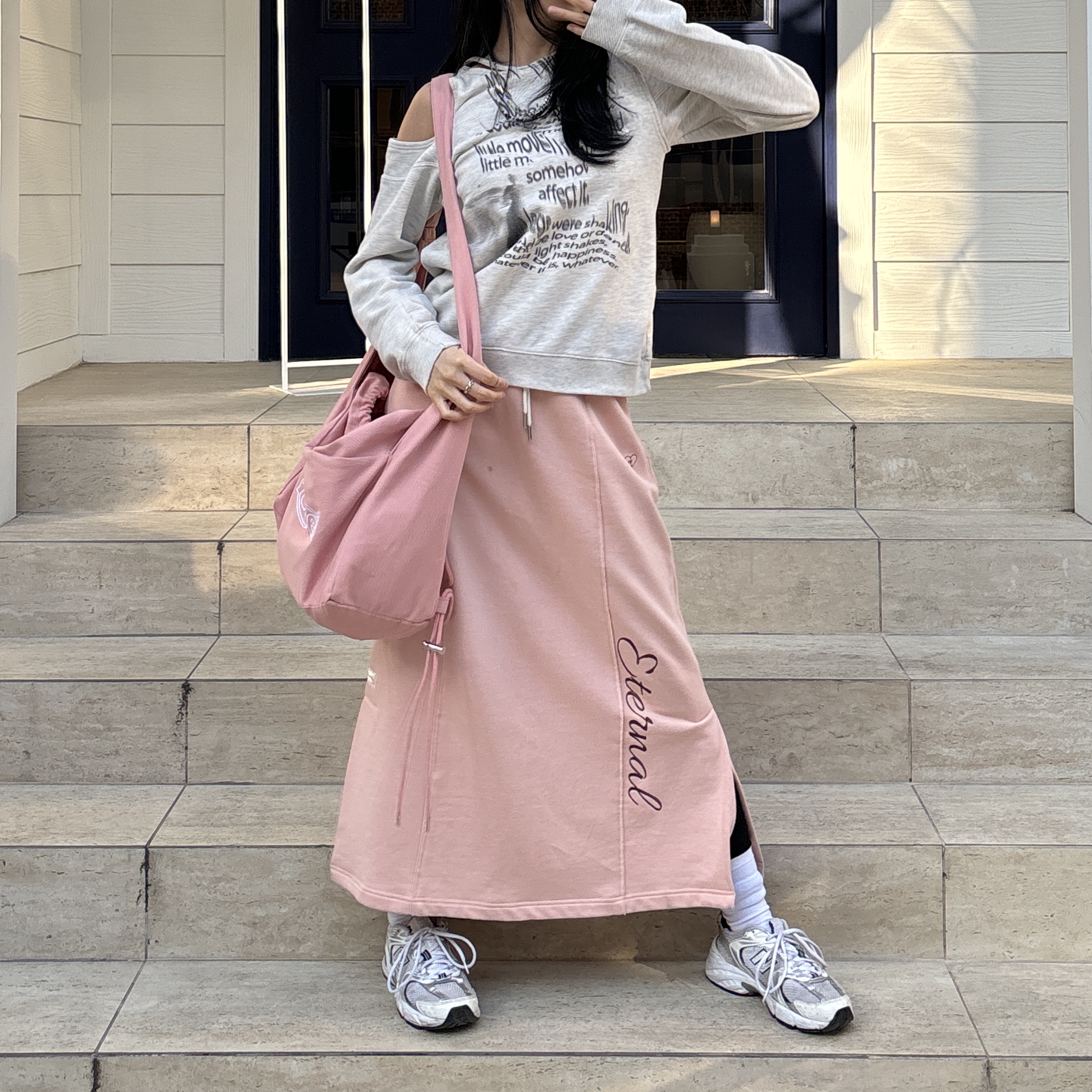 New Balance 530 White Silver 착용 스타일 - 6