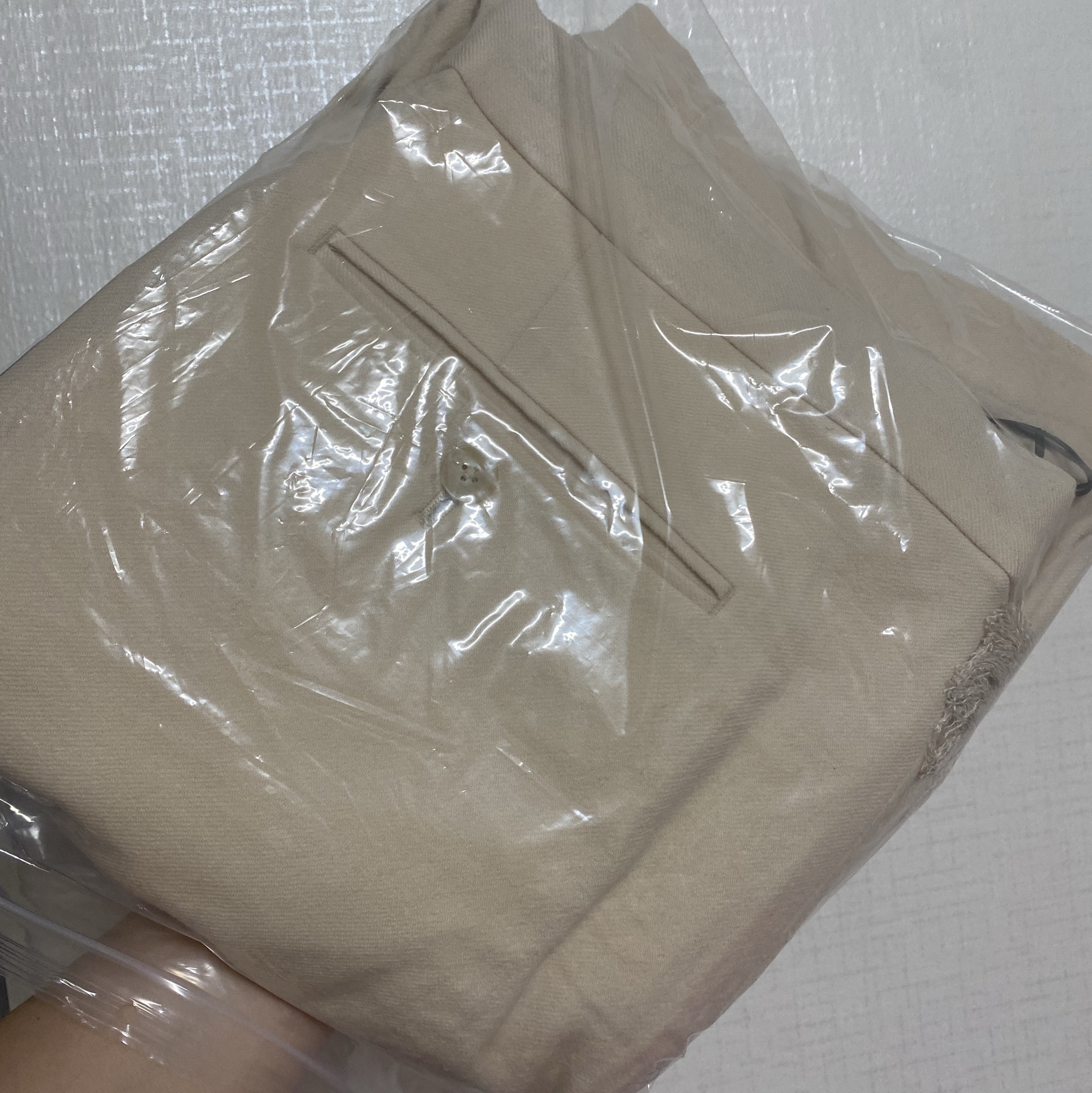 Auralee Airy Wool Viyella Easy Pants Ivory White 착용 스타일