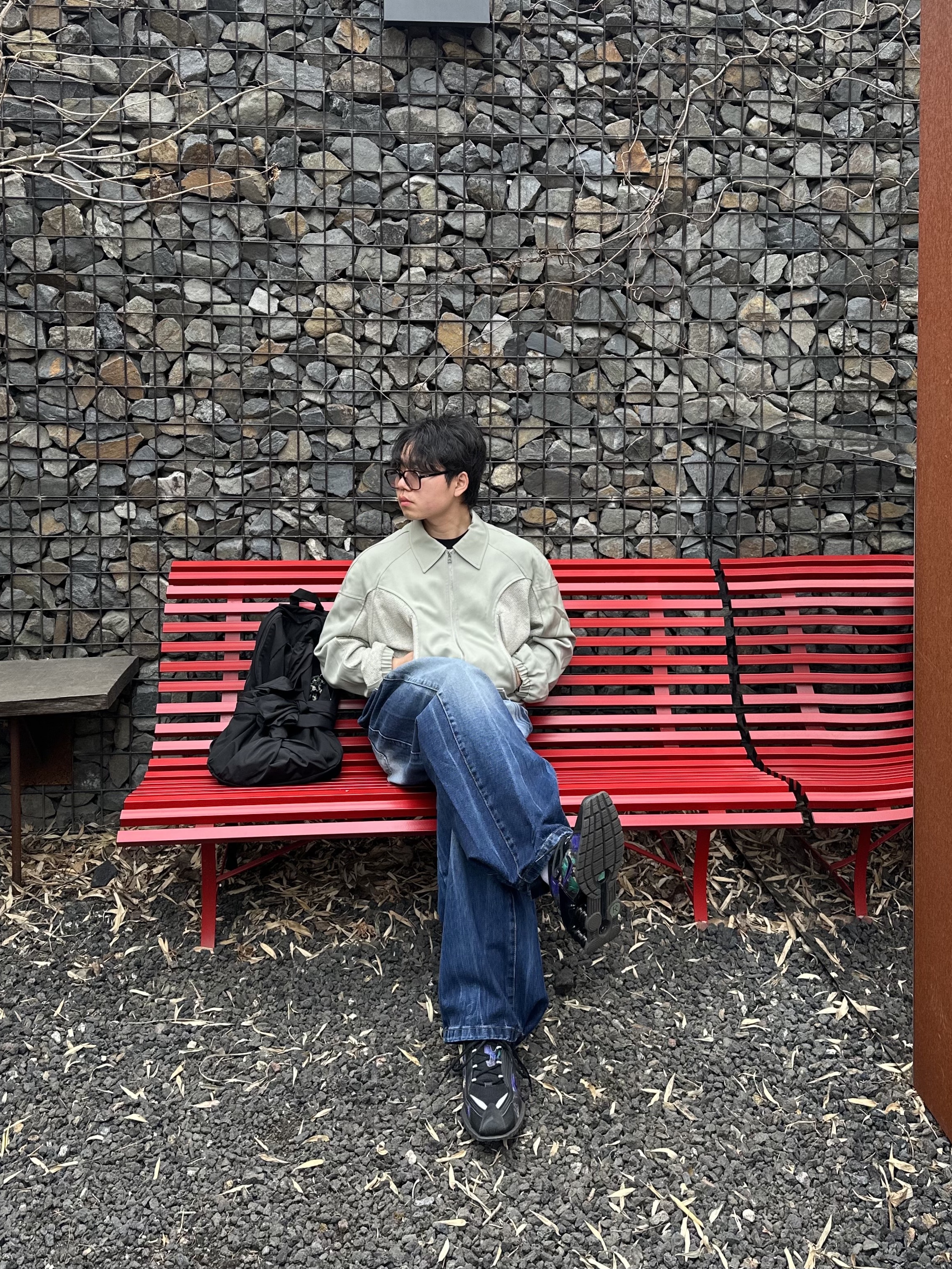 Typing Mistake Double Pocket Blouson Mint, Nike x Martine Rose Shox MR4 Black Multi 착용 스타일 - 5