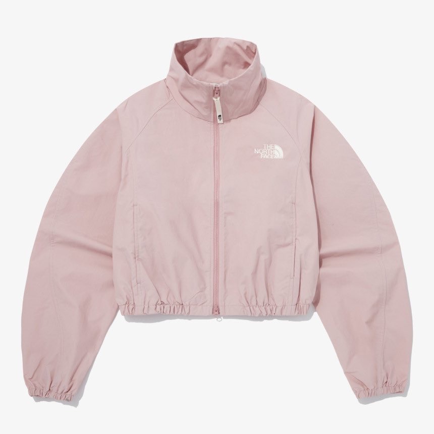 (W) The North Face White Label Olema Jacket Pale Pink 착용 스타일