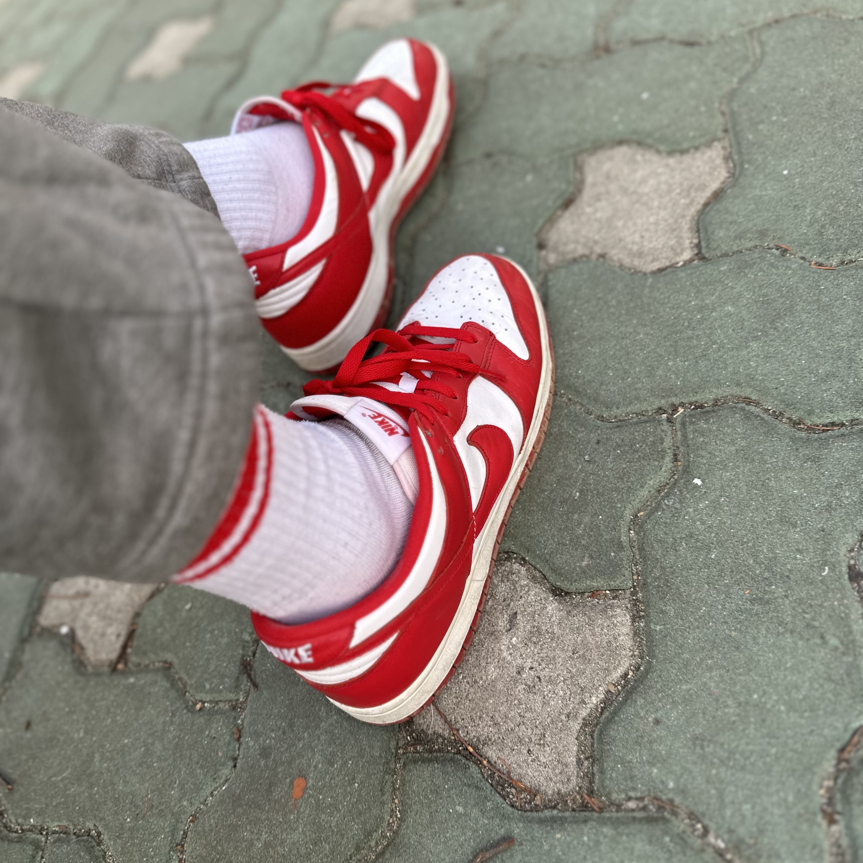 Nike Dunk Low SP University Red 2020 착용 스타일 - 3
