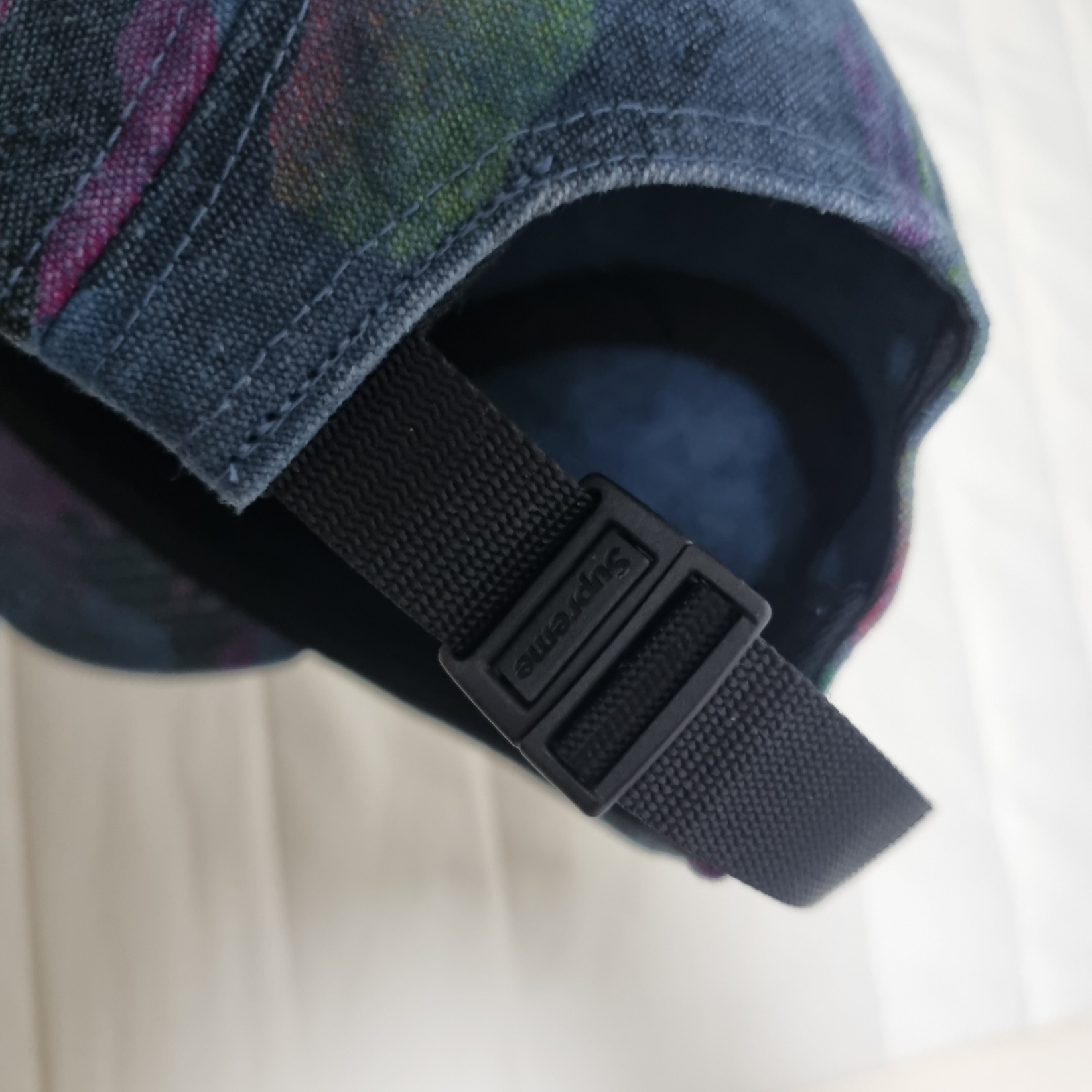Supreme Washed Canvas Camp Cap Navy Camo - 24SS 착용 스타일 - 3