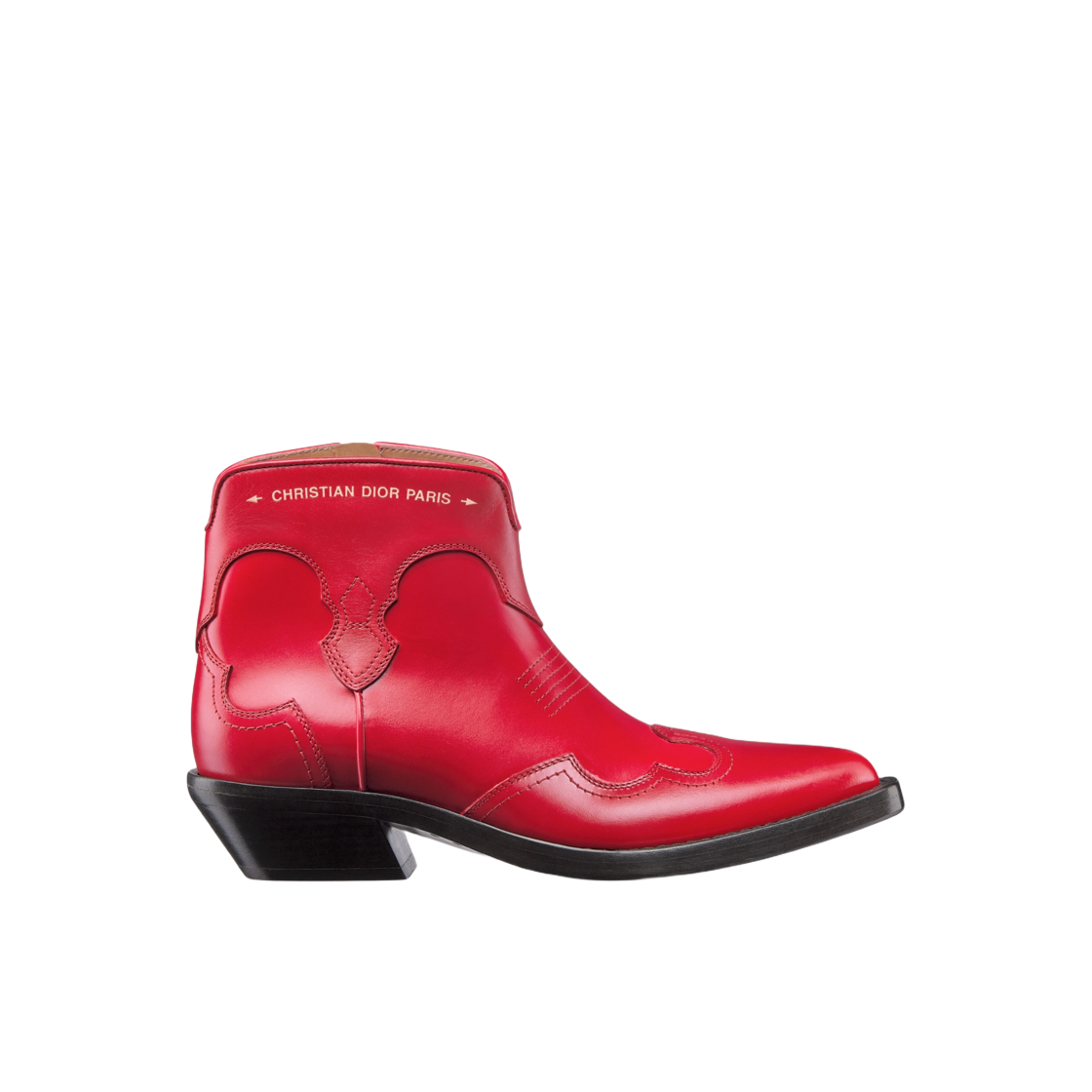 (W) Dior West Heeled Ankle Boot Amaryllis Red 상세 이미지 1