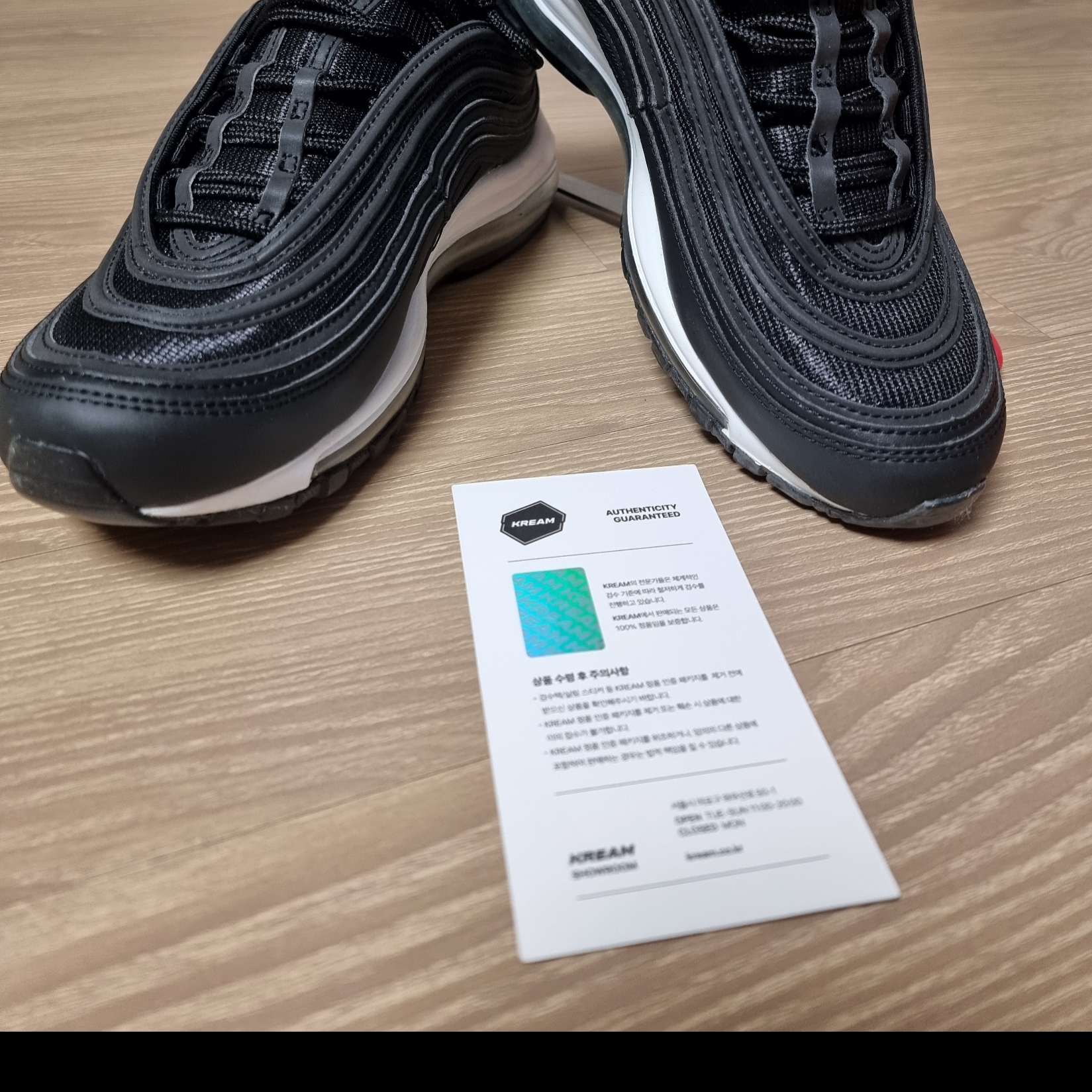 (W) Nike Air Max 97 Black White 착용 스타일