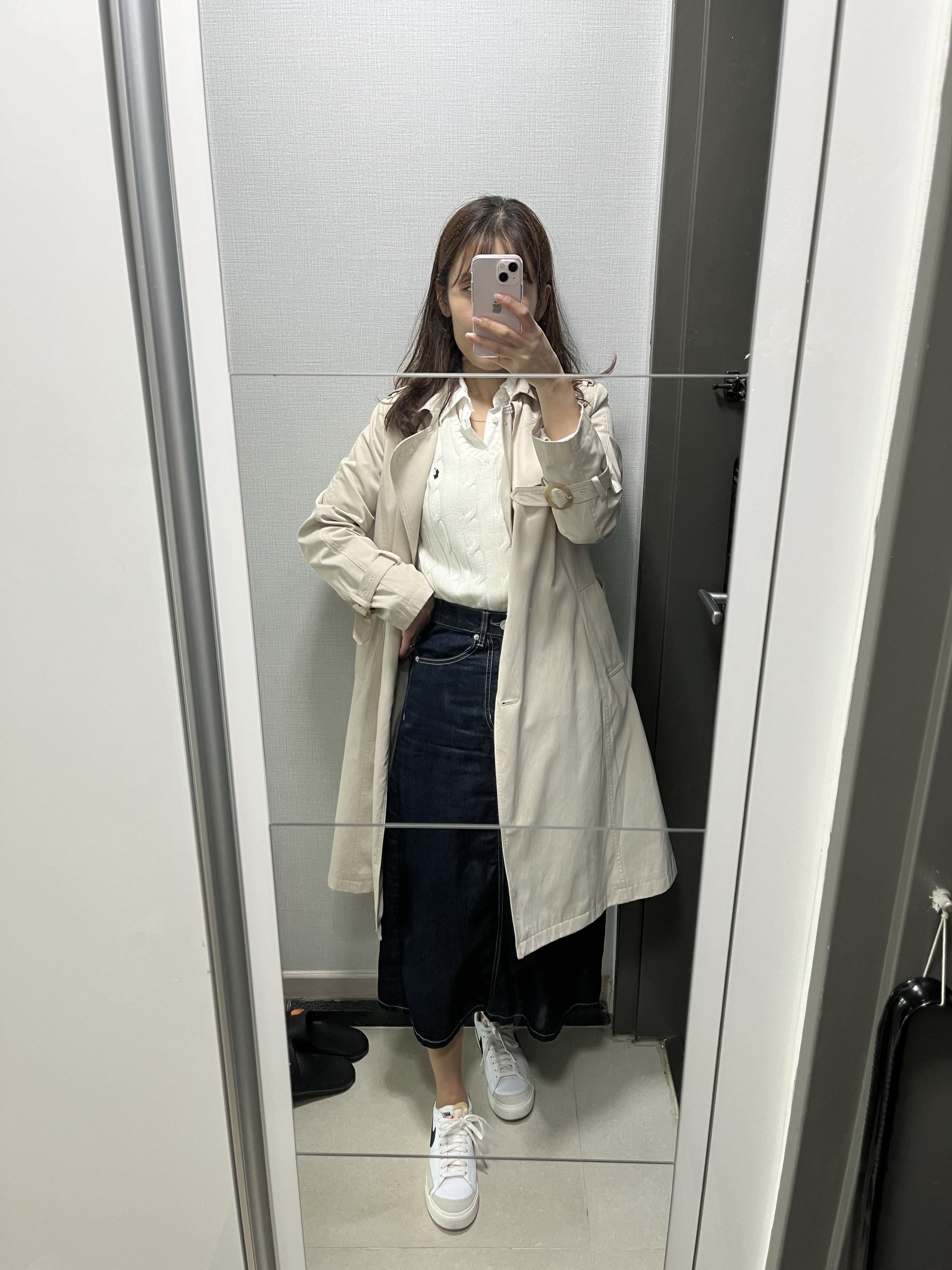 Polo Ralph Lauren Women Cable Knit Cotton V-Neck Sweater Cream, (W) Nike Blazer Low Platform White Black 착용 스타일